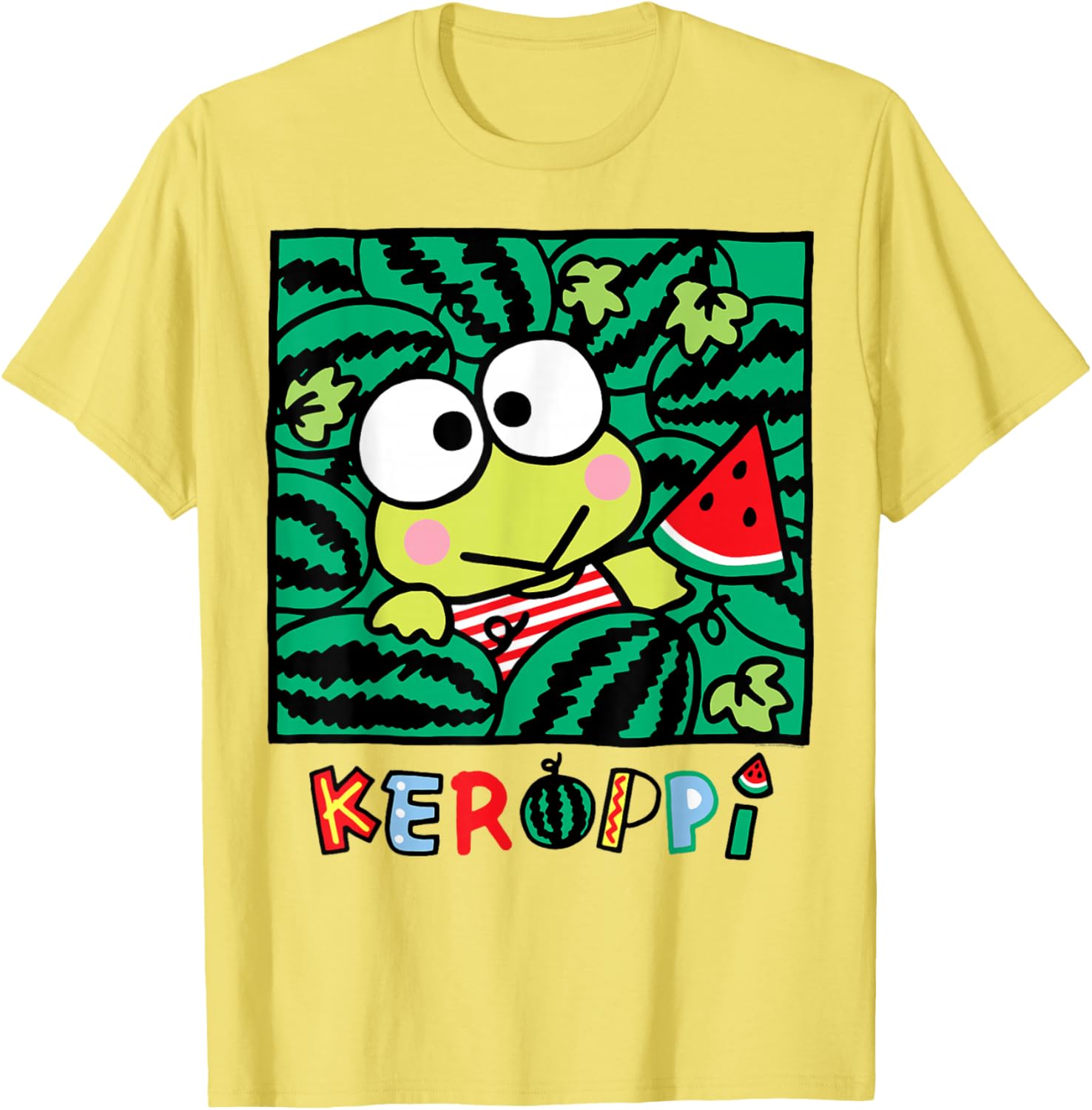 Keroppi Watermelon Summer Fun T-Shirt for Kids and Adults - 9