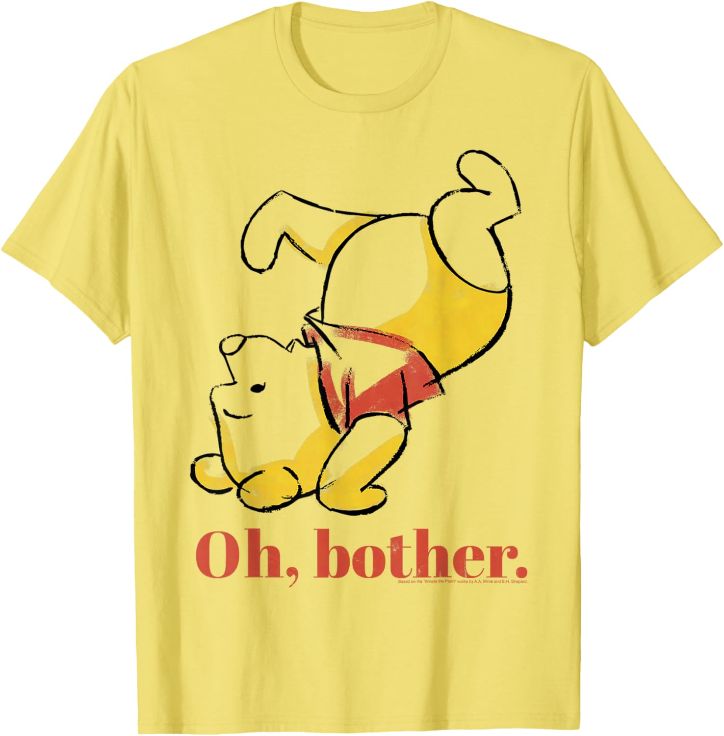 Cute Disney Winnie The Pooh Oh Bother Sketch T-Shirt for Kids and Adults - 7