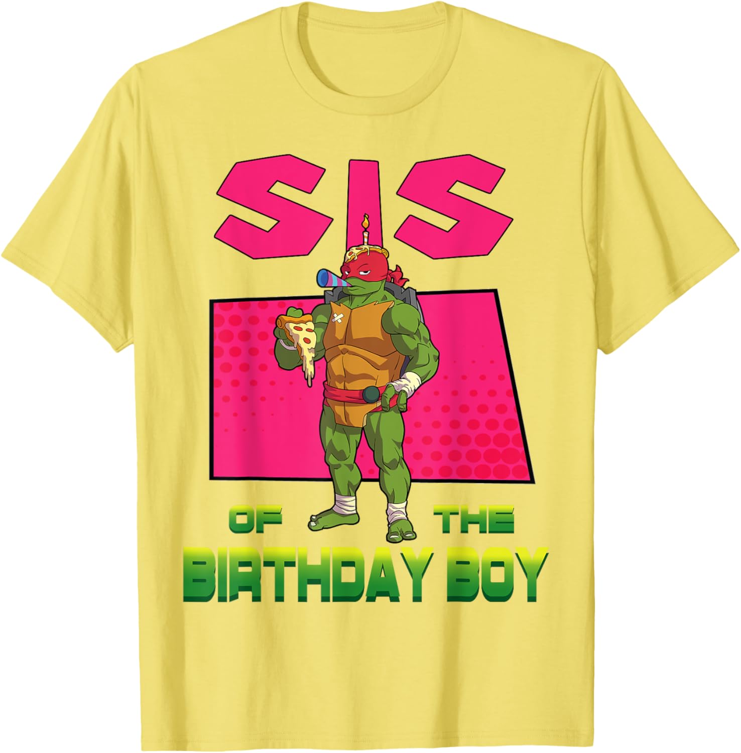 Mademark TMNT Raph Sister Pizza Party T-Shirt for Birthday Fun - 25
