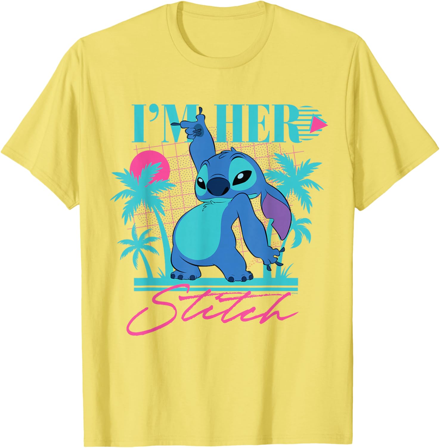Disney Stitch Retro 90s Couples Matching I'm Her Stitch T-Shirt for Fun Love - 13
