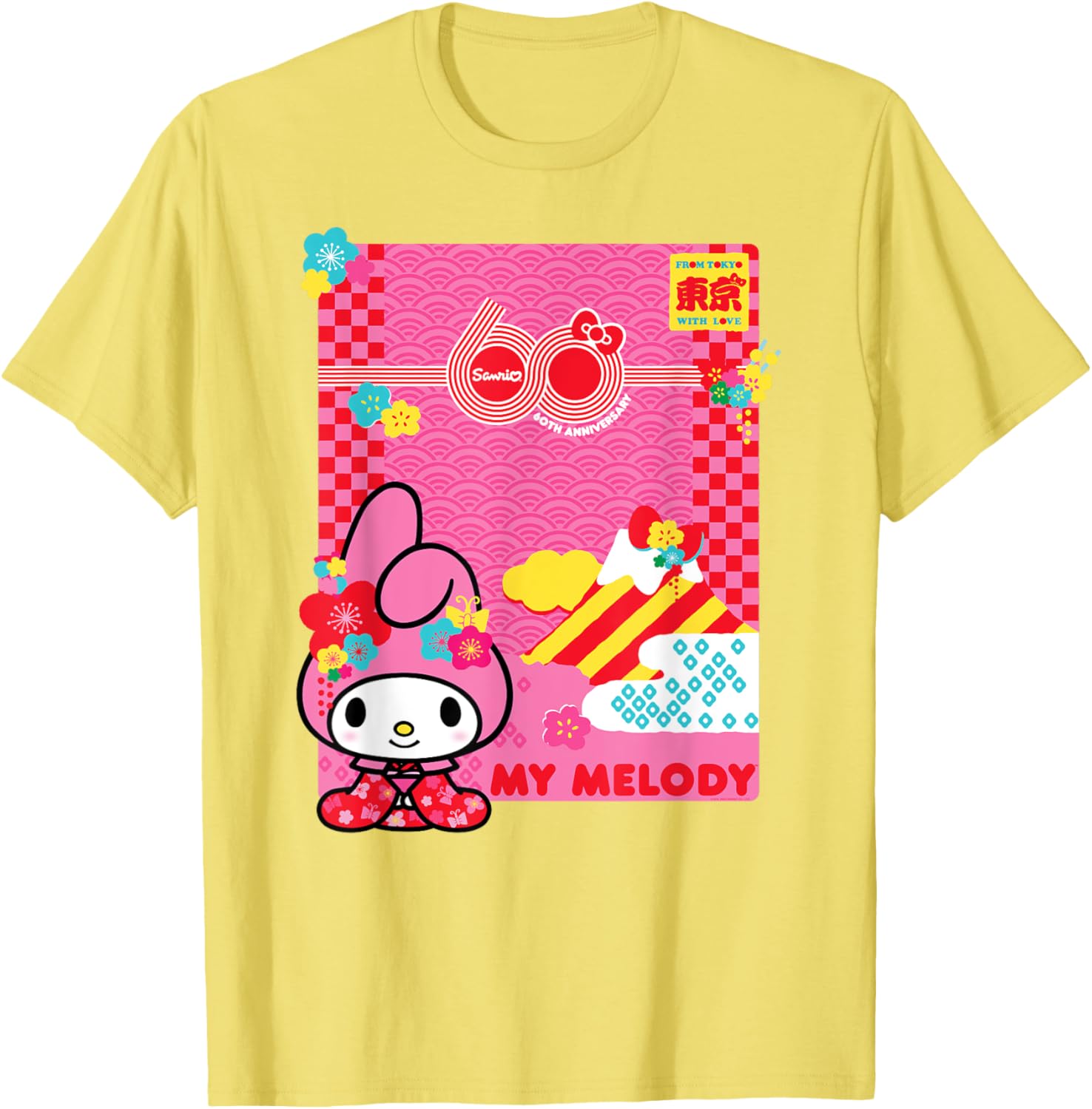 My Melody Sanrio 60th Anniversary T-Shirt for Fans and Collectors - 3