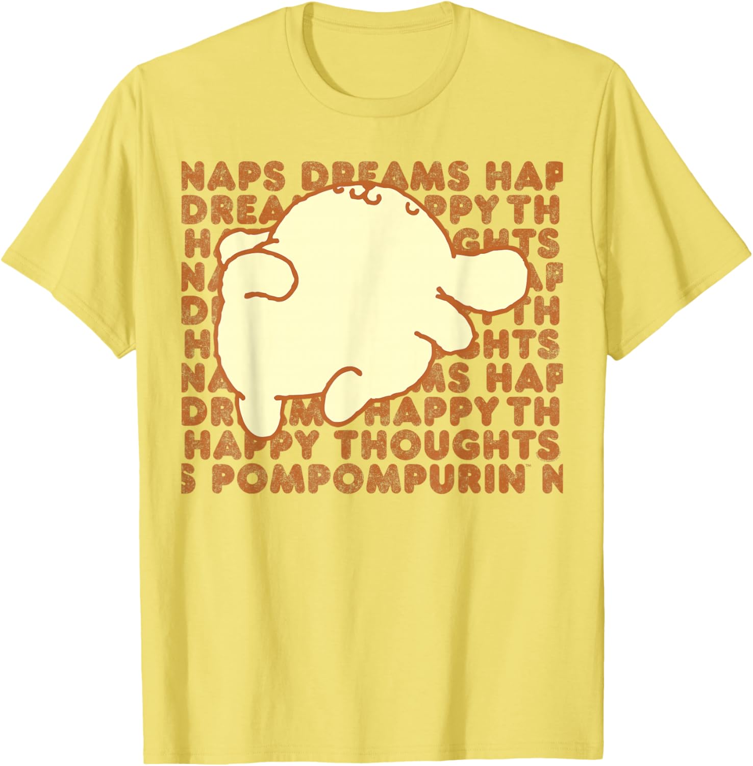 Pompompurin Happy Thoughts Nap Time T-Shirt for Cozy Relaxation - 7