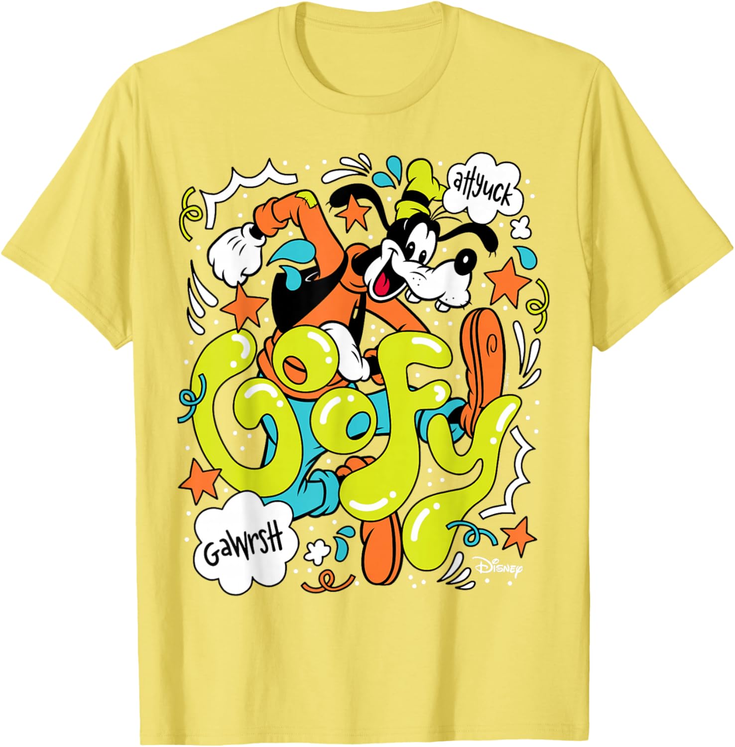 Disney Goofy Doodles T-Shirt Fun and Colorful Graphic Tee for Fans - 3
