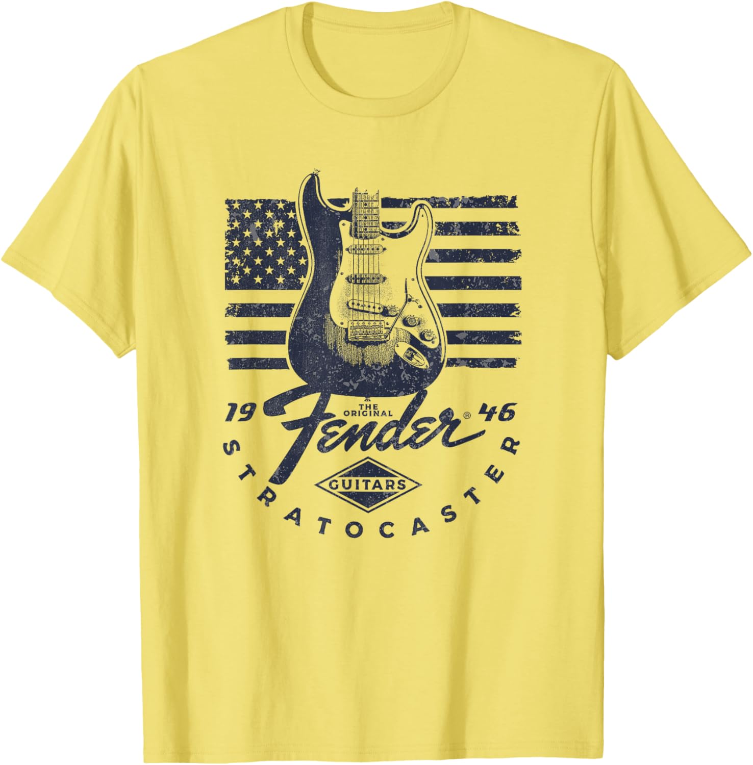 Fender 1946 Stratocaster American Flag T-Shirt for Music Lovers - 5