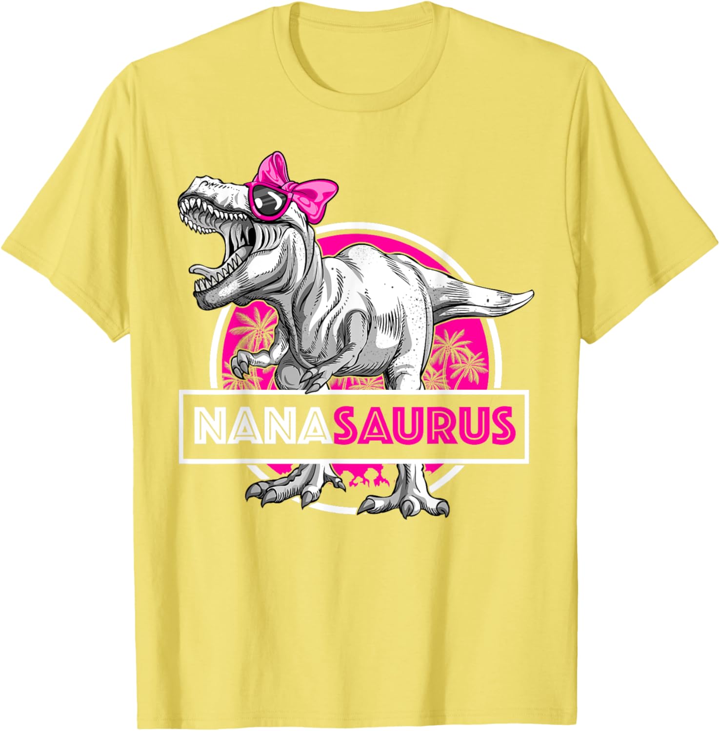 Funny Nanasaurus T-Rex Matching Dinosaur T-Shirt for Grandma and Kids - 23