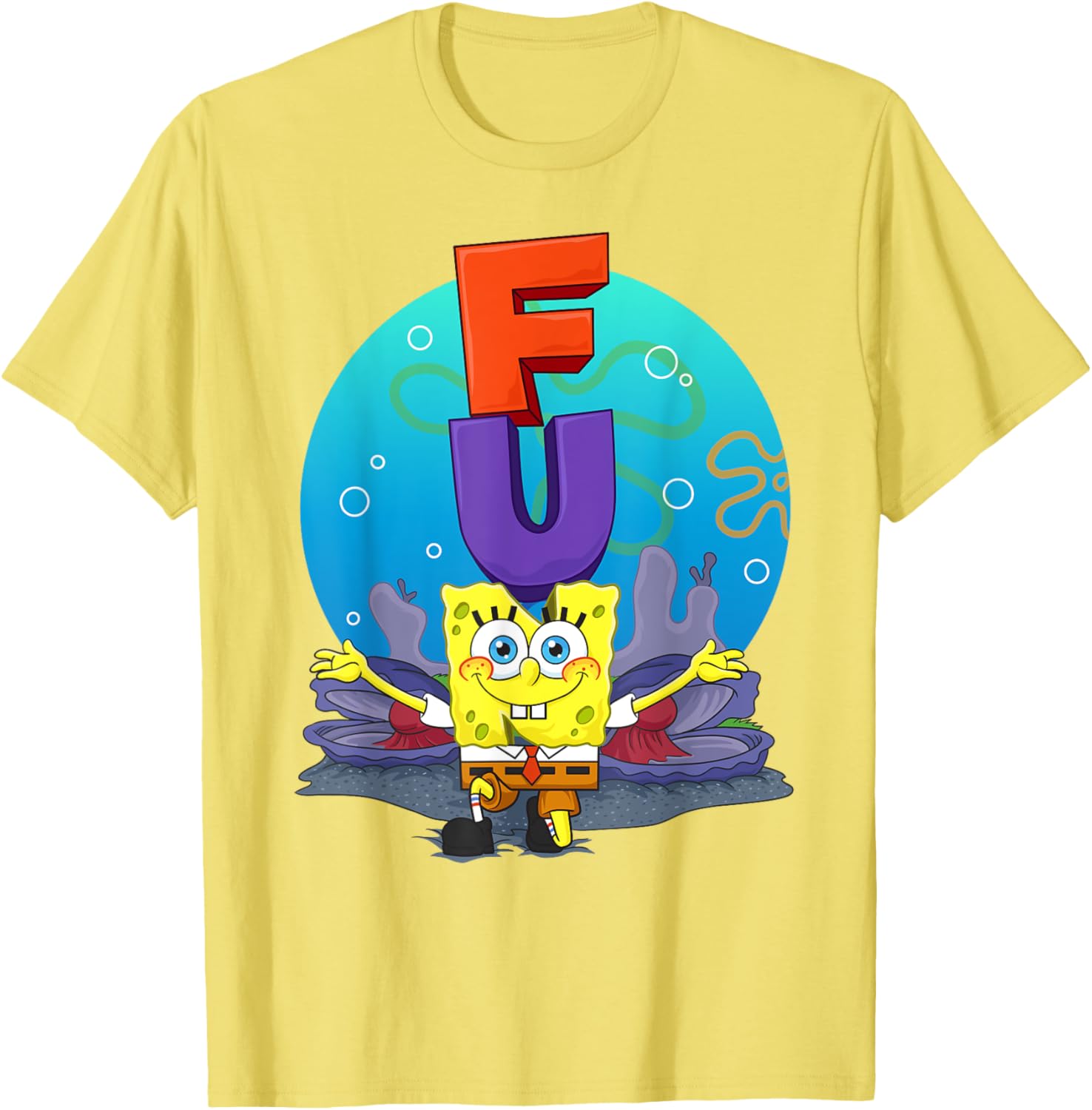Mademark SpongeBob The F.U.N Song T-Shirt Fun Apparel for Fans - 10