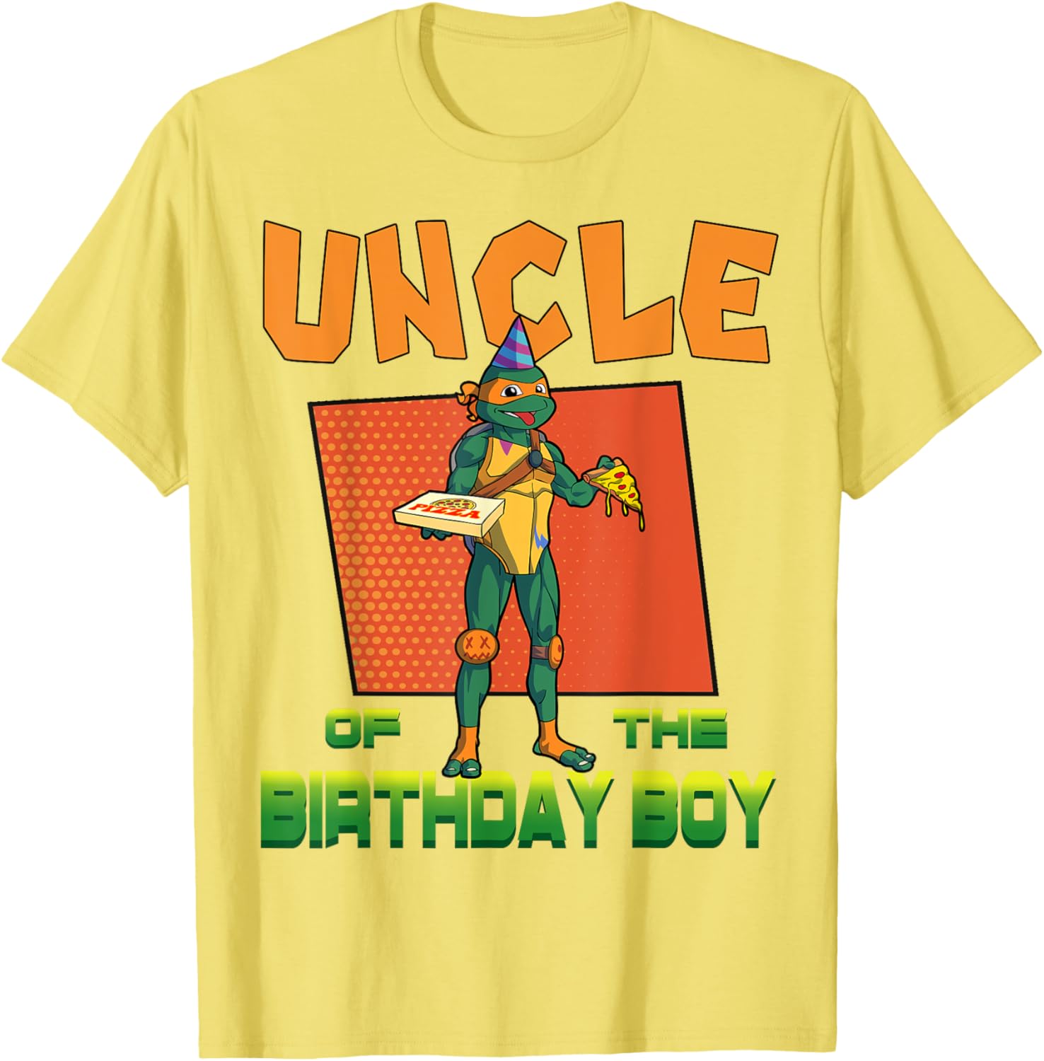 Mikey Uncle of the Birthday Boy Pizza Party T-Shirt - TMNT Fun Apparel - 9