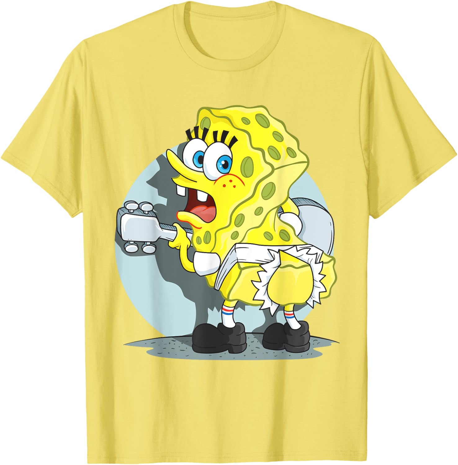 Mademark SpongeBob Ripped Pants T-Shirt Fun Clothing for Fans - 5