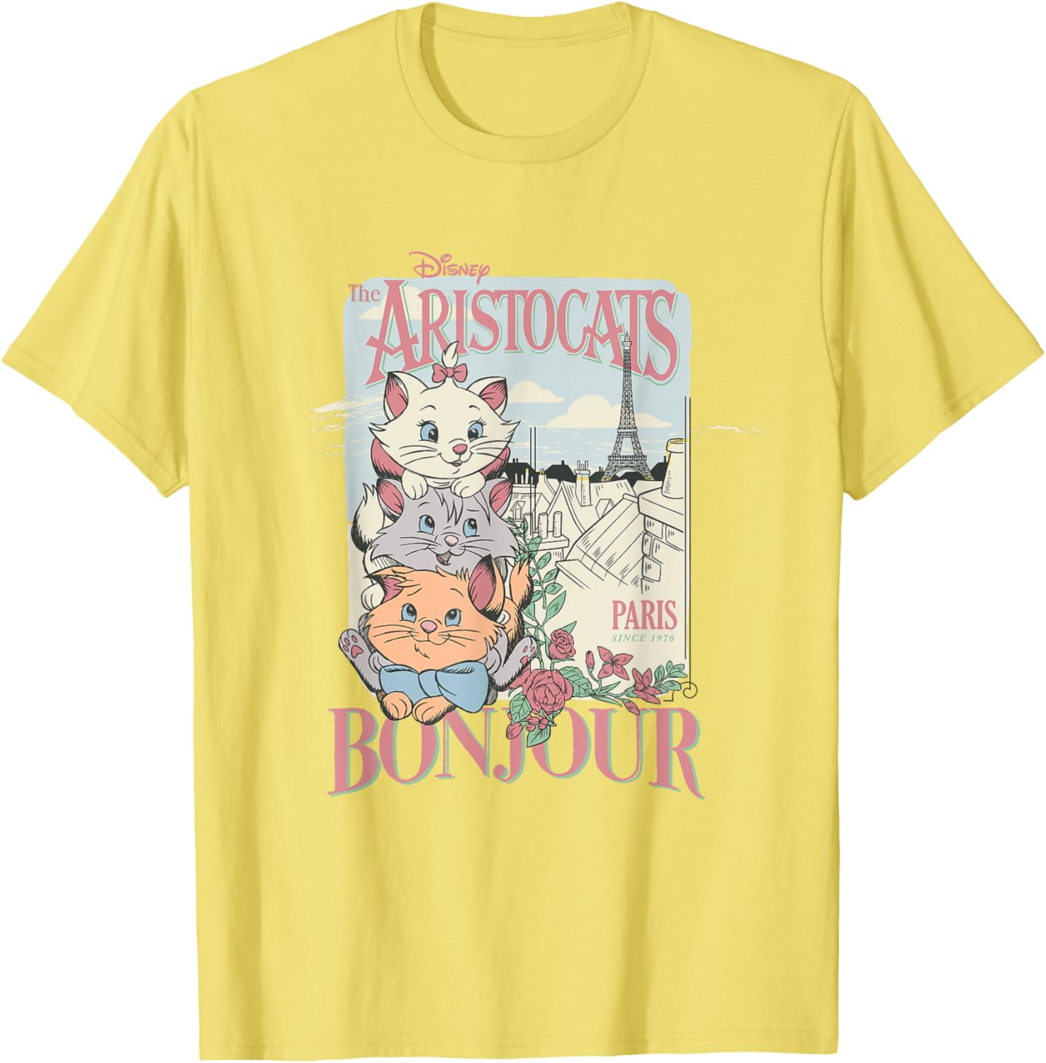 Disney Aristocats Bonjour Paris Vintage T-Shirt for Cat Lovers - 10