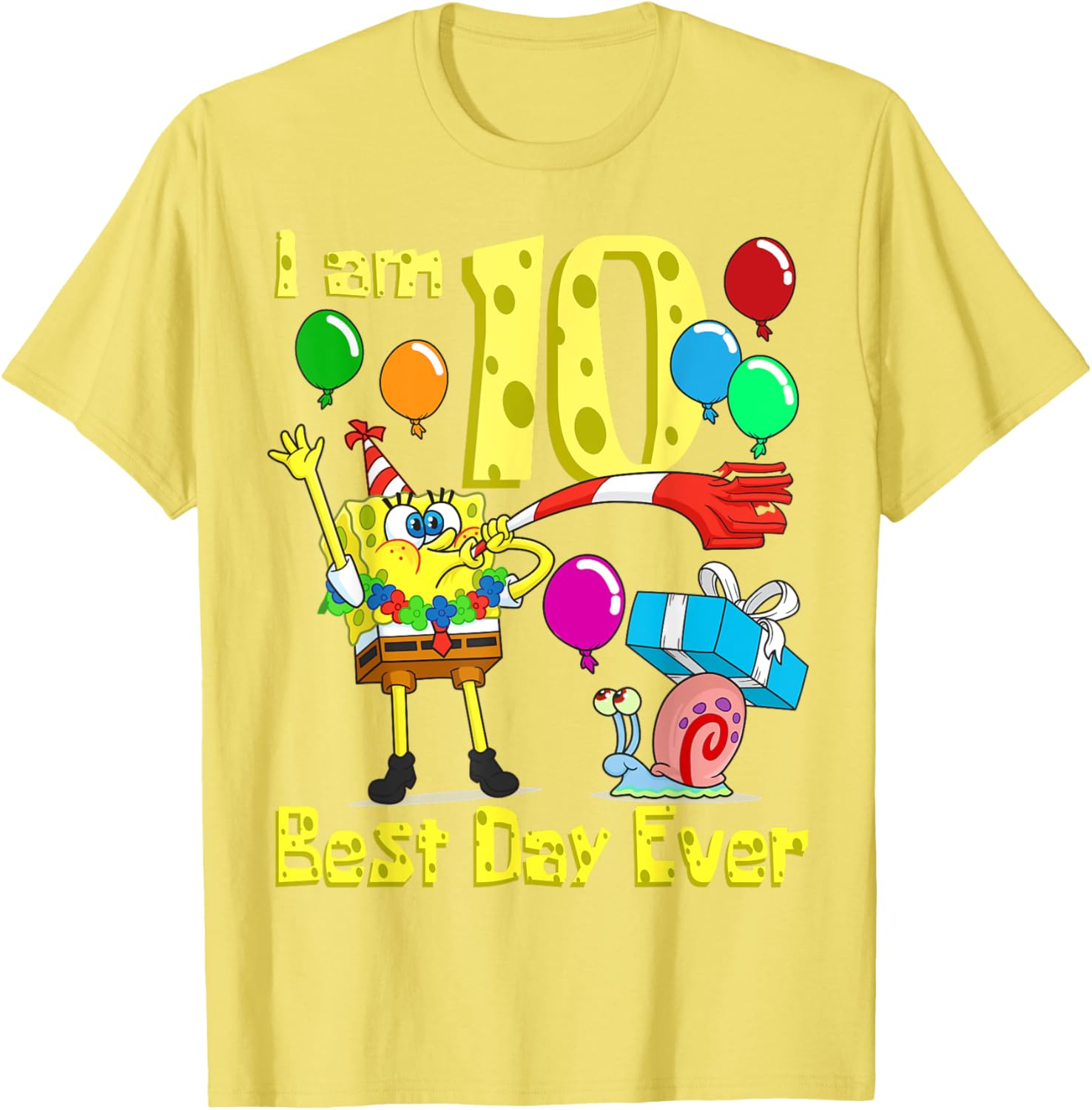 SpongeBob 10th Birthday Party T-Shirt by Mademark for Fun Celebrations - 14