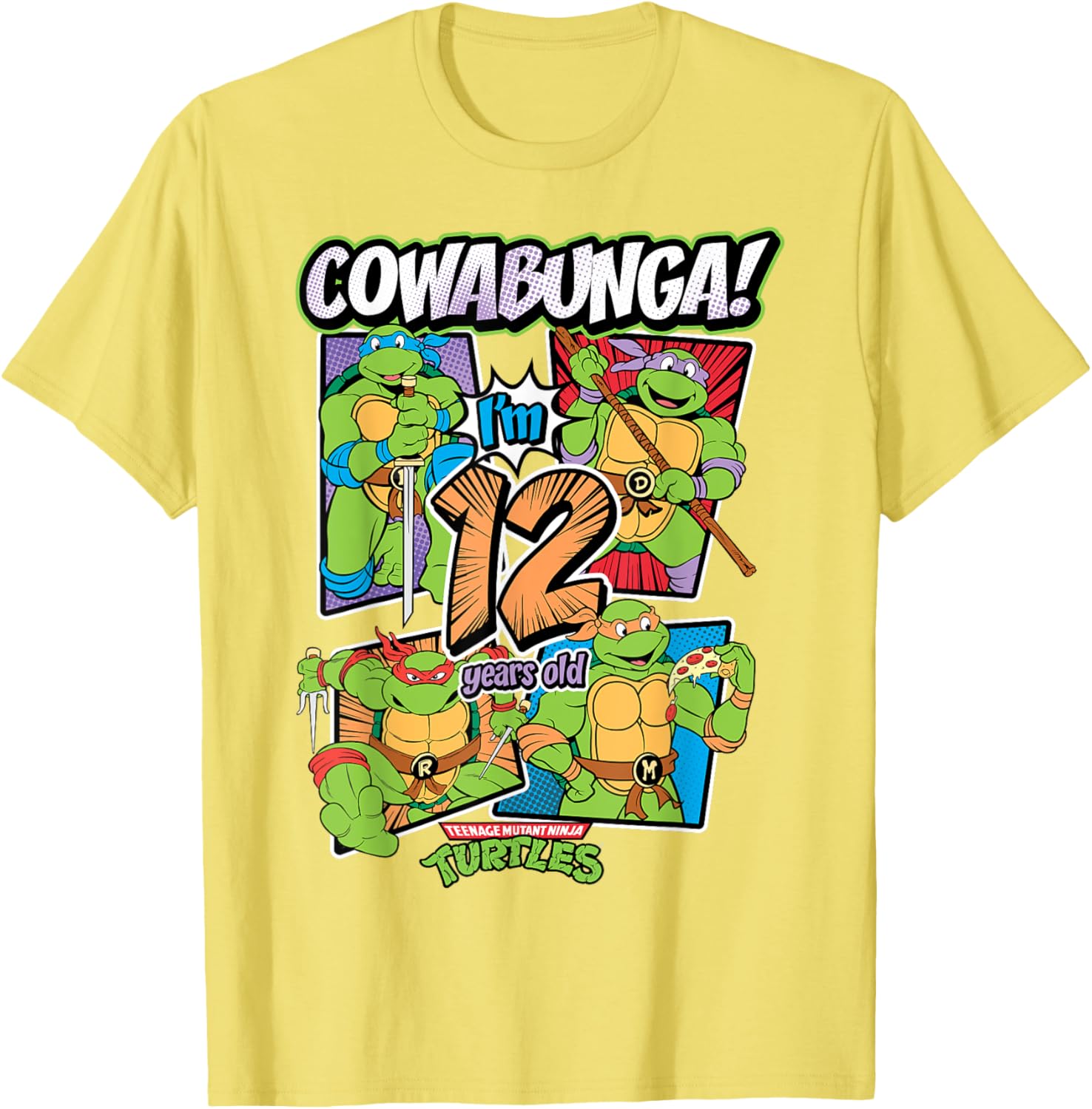 Mademark Teenage Mutant Ninja Turtles Cowabunga I'm 12 Years Old T-Shirt - 7