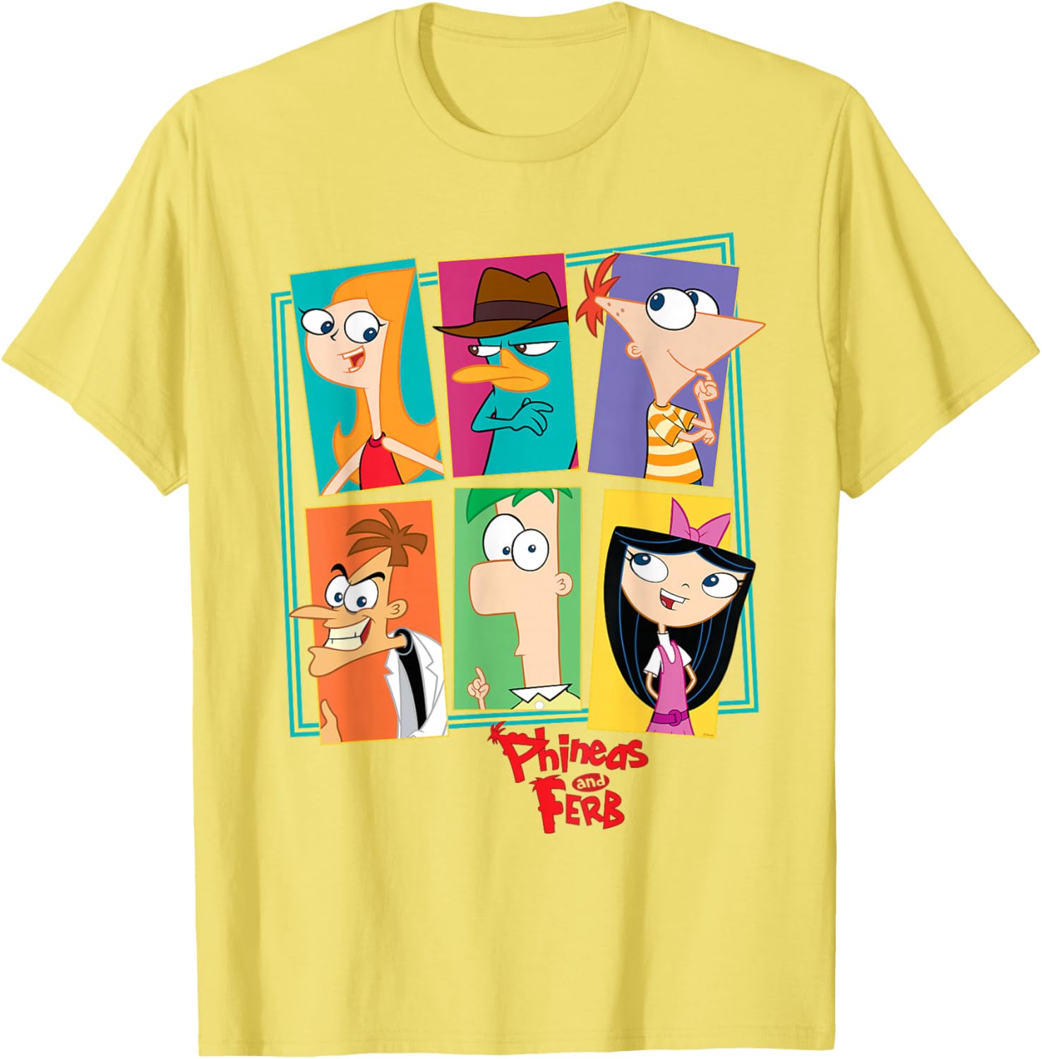 Phineas and Ferb Character Collage T-Shirt for Fun Disney Fans - 17