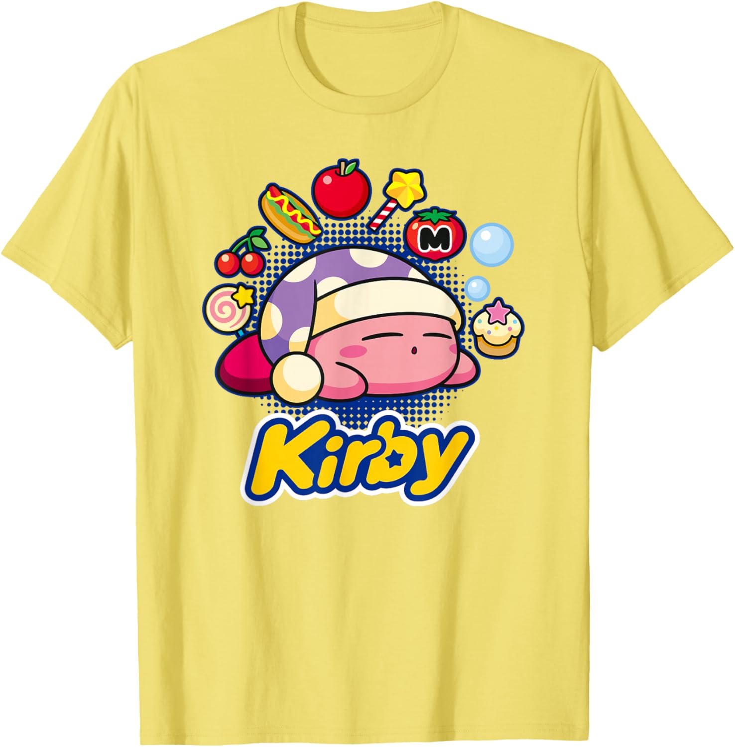 Kirby Dreaming of Tasty Trinkets T-Shirt for Fun and Fashion Lovers - 14