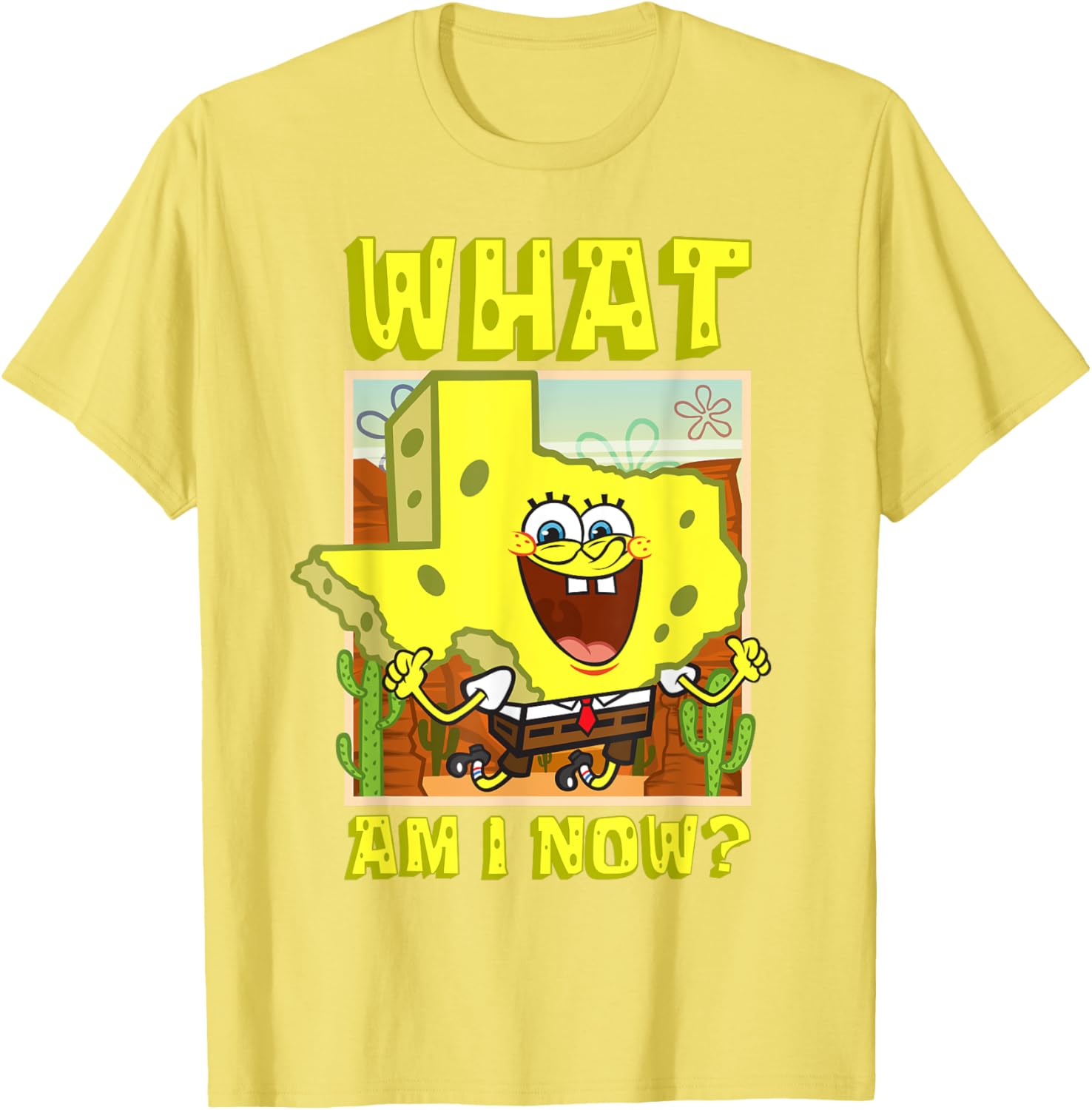 Mademark SpongeBob Texas Map T-Shirt for Fun Loving Texans - 5
