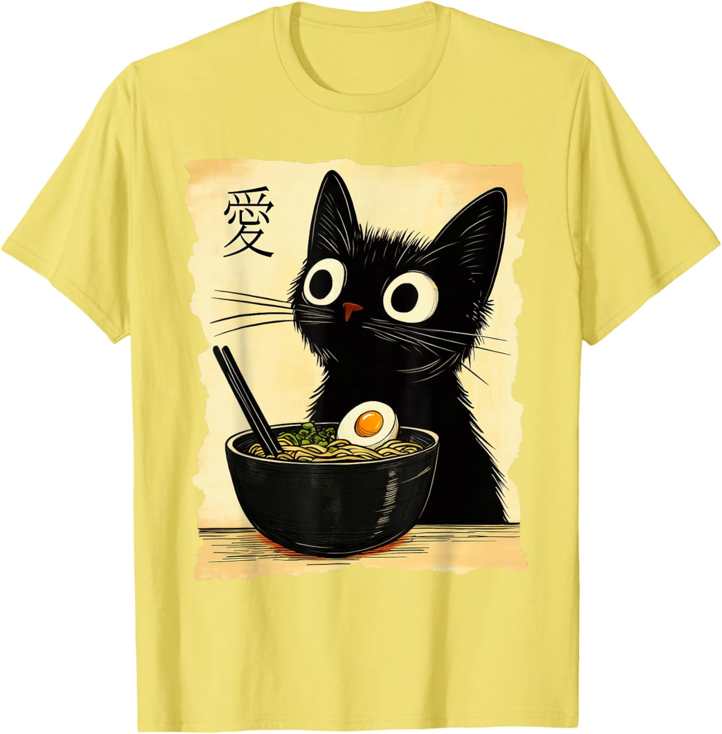 Funny Cat Ramen Graphic Tee Cute Japanese Kawaii Anime Cat T-Shirt - 27