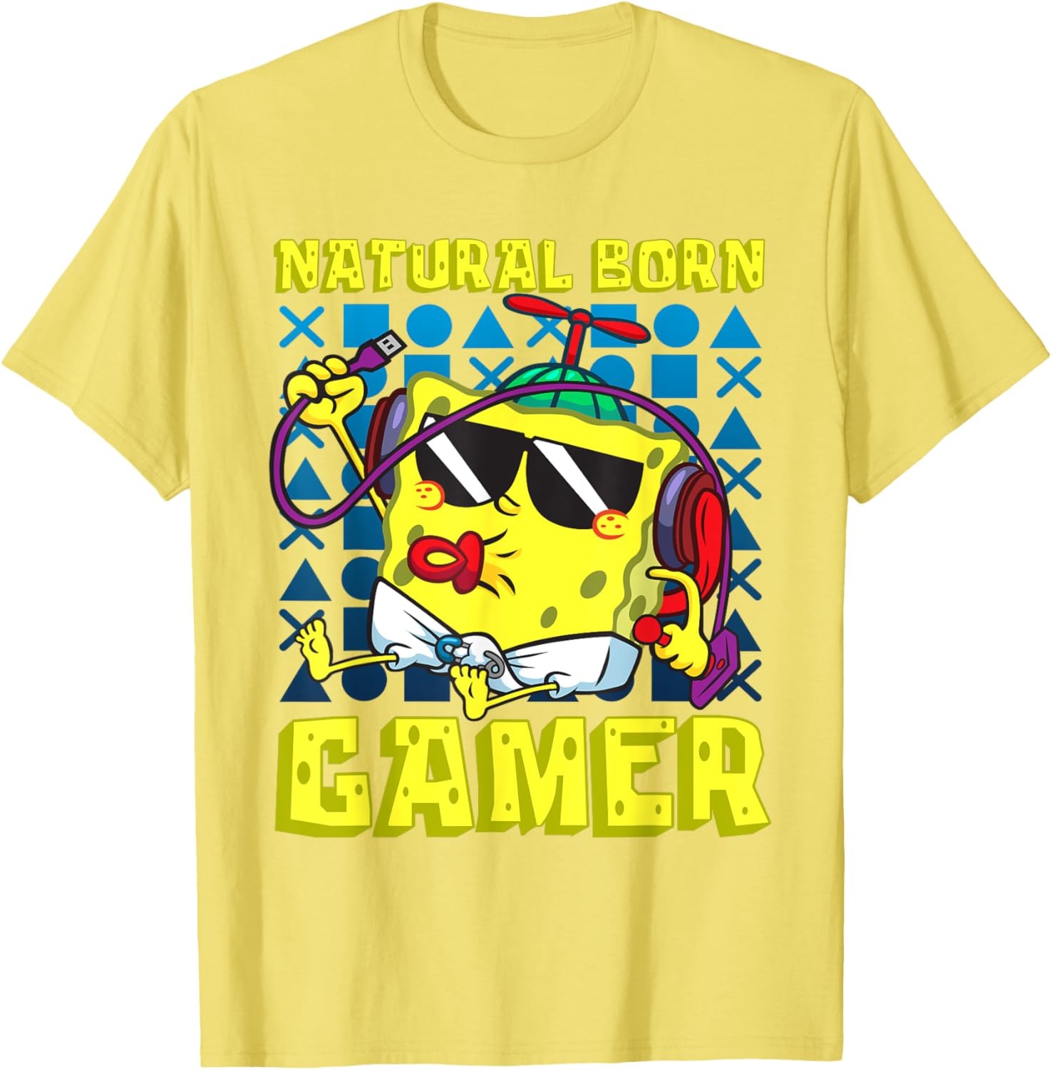 Mademark SpongeBob Gaming T-Shirt for Natural Born Gamers Fun Apparel - 3