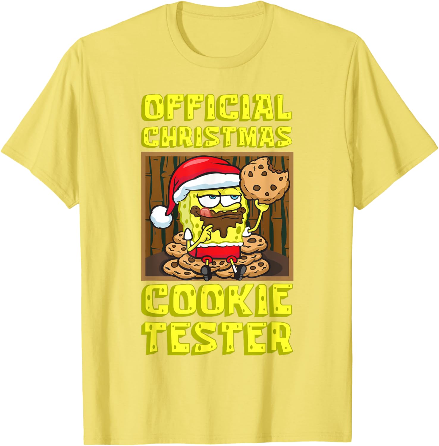 Mademark SpongeBob Christmas Funny Cookie Tester T-Shirt for Kids & Adults - 14