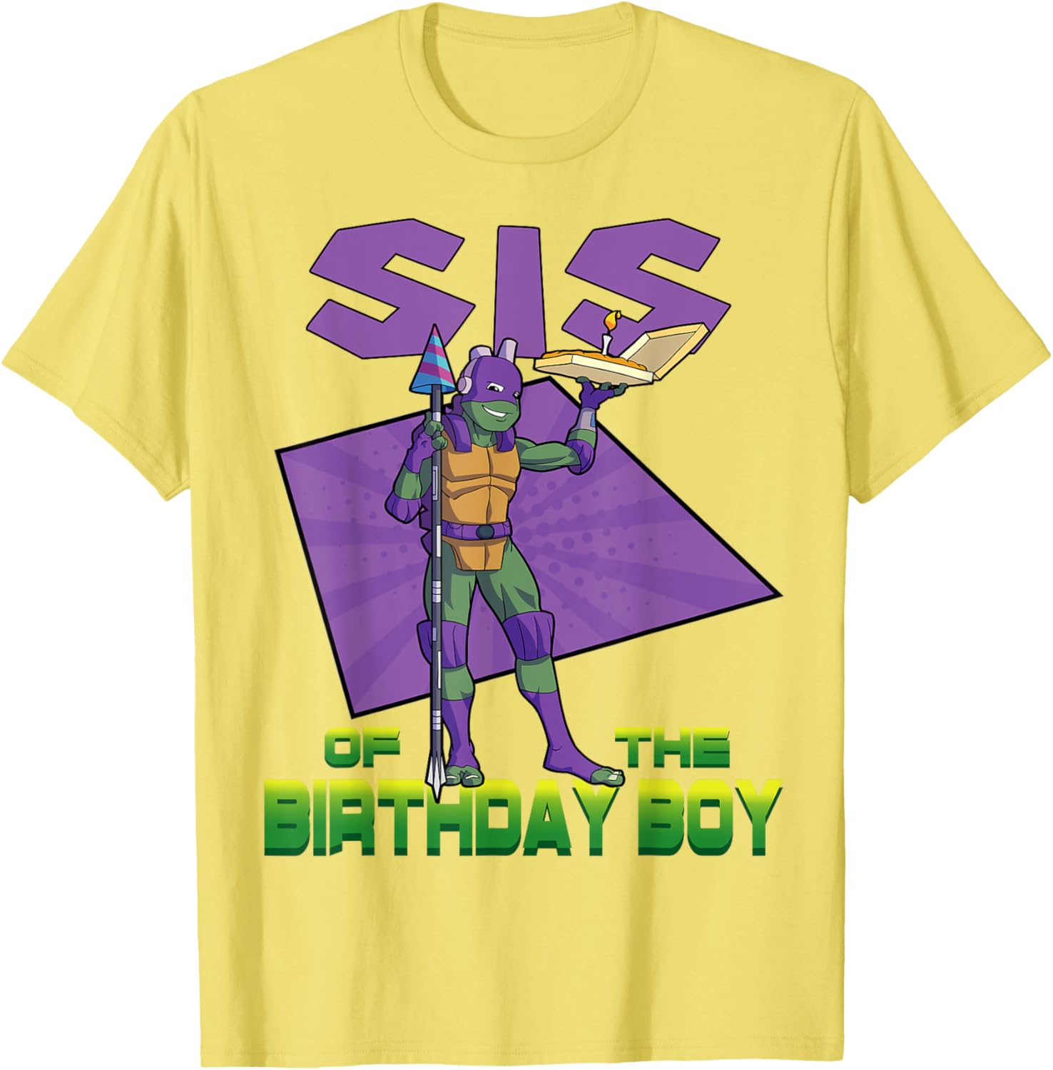 Mademark Teenage Mutant Ninja Turtles Donnie Birthday Pizza Party T-Shirt - 8
