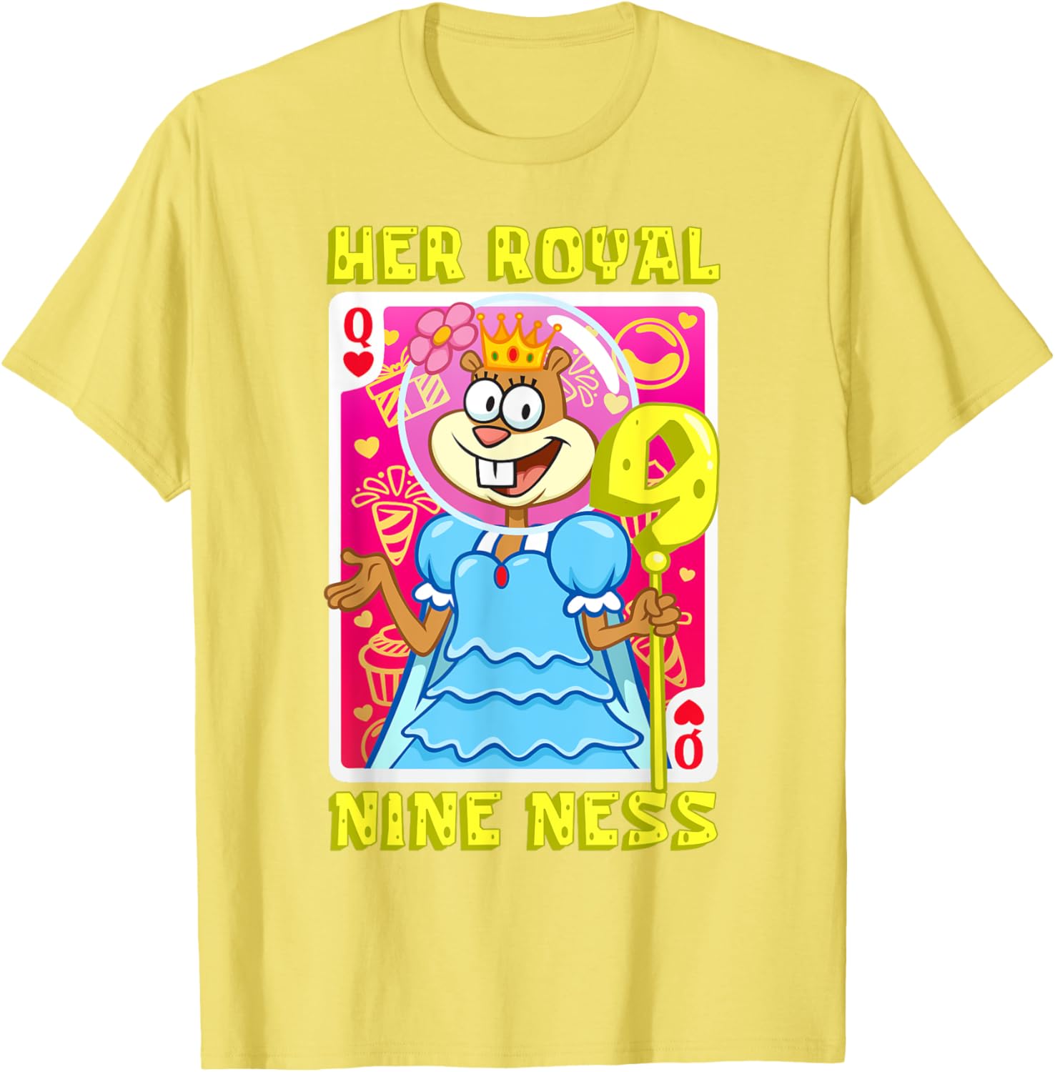 SpongeBob Her Royal Nine-ness Girl 9th Birthday T-Shirt for Kids - 10