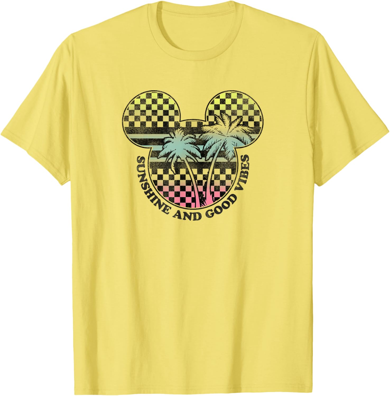 Disney Mickey And Friends Sunshine Good Vibes Big Logo T-Shirt for All Ages - 6