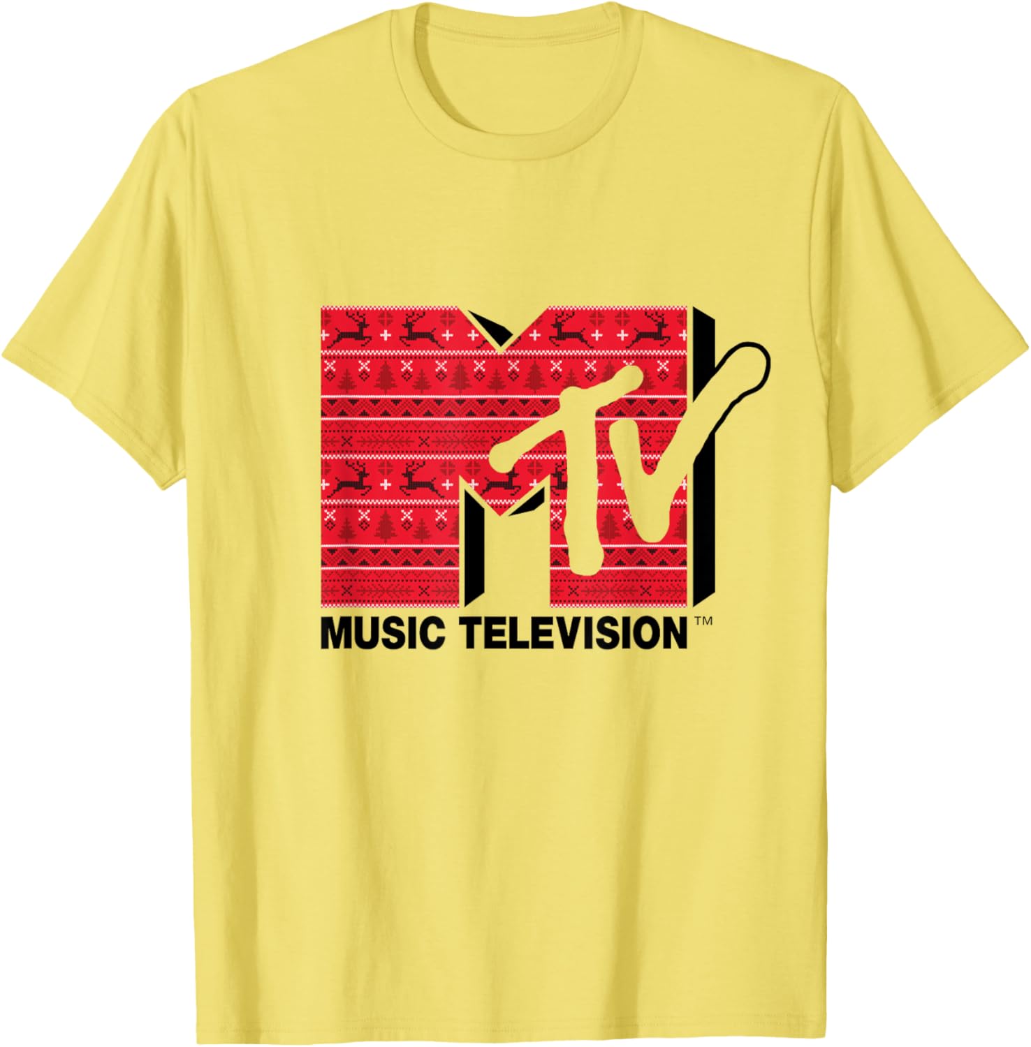 Mademark x MTV Ugly Christmas Style T-Shirt - Festive Retro Logo Wear - 8