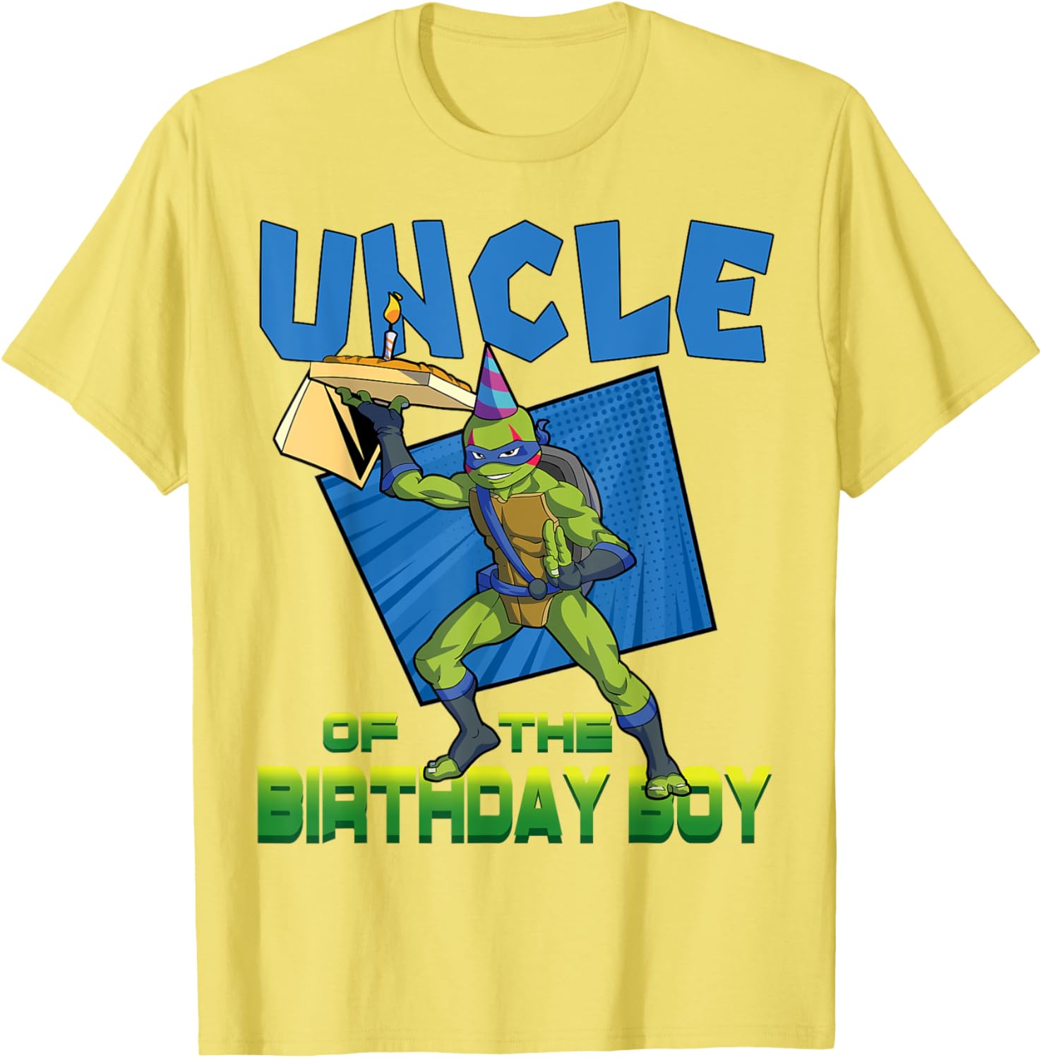 Mademark TMNT Leo Uncle Birthday Pizza Theme Party T-Shirt for Kids - 3