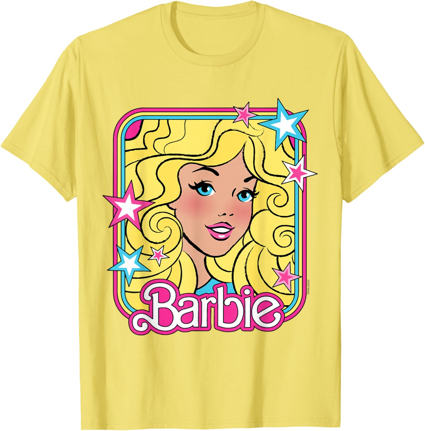 Retro Barbie 70s Star Portrait T-Shirt for Fashionable Fans - 1