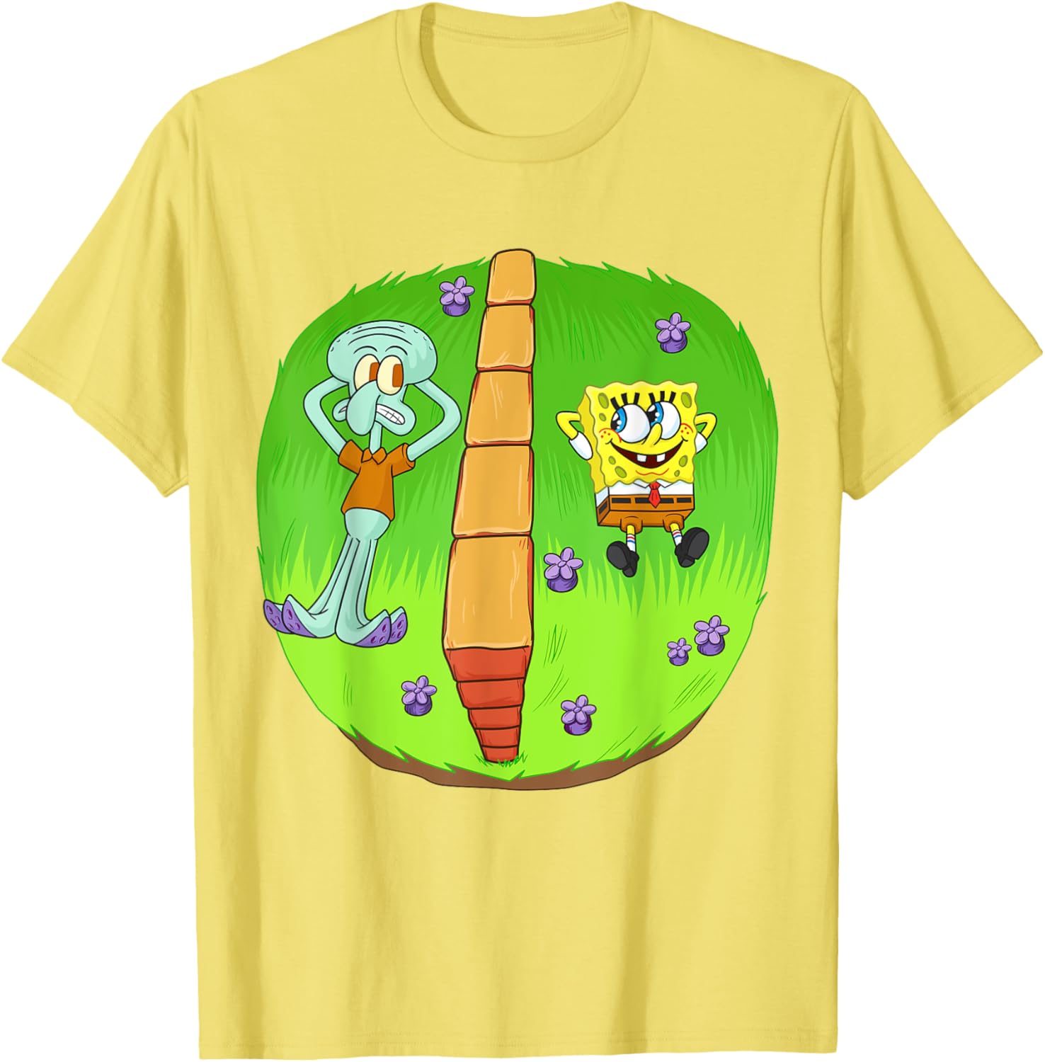Mademark SpongeBob Squidward Wall In Between T-Shirt for Fun Style - 8