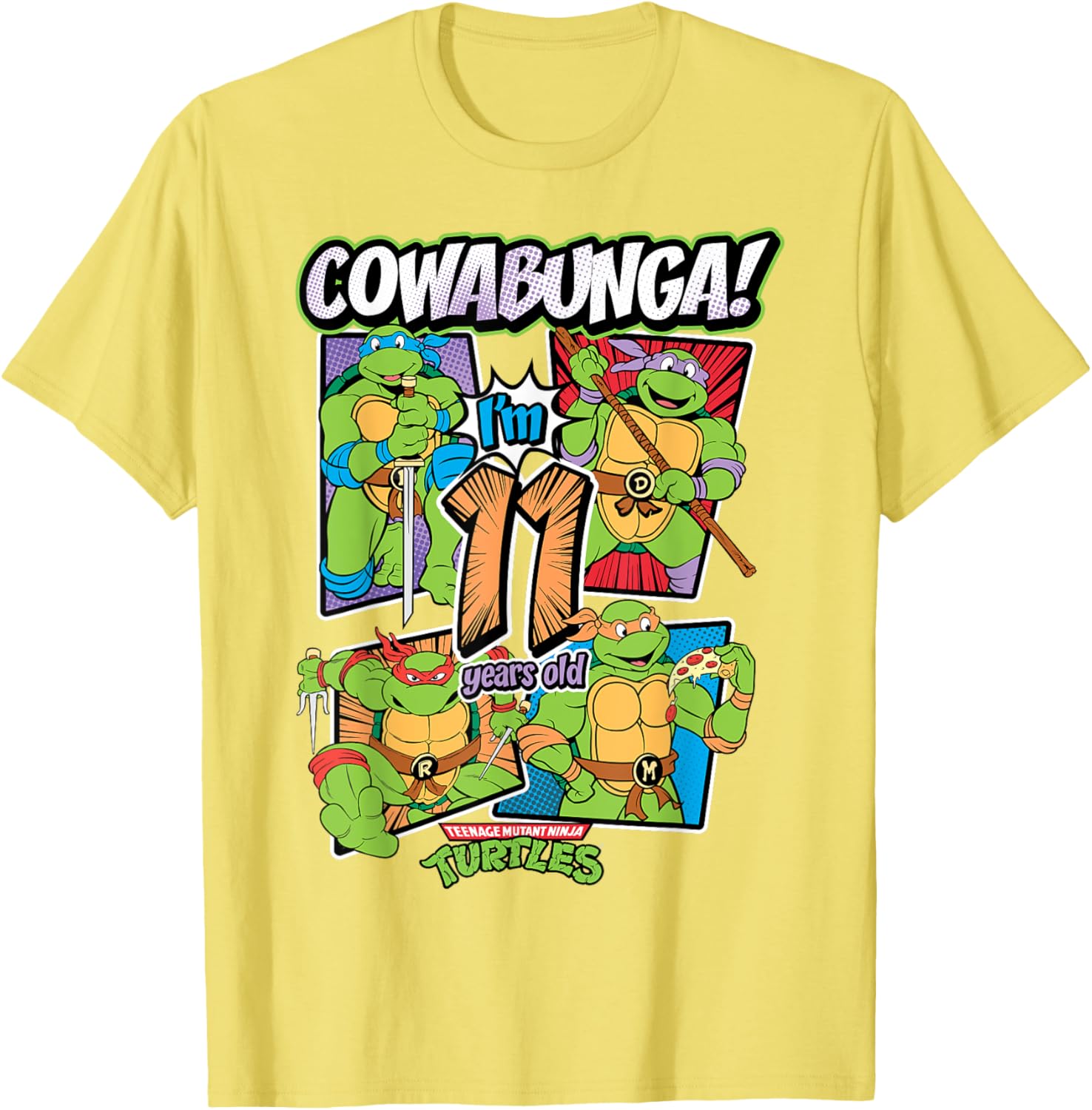 Mademark TMNT Cowabunga I'm 11 Years Old T-Shirt for Kids - 21