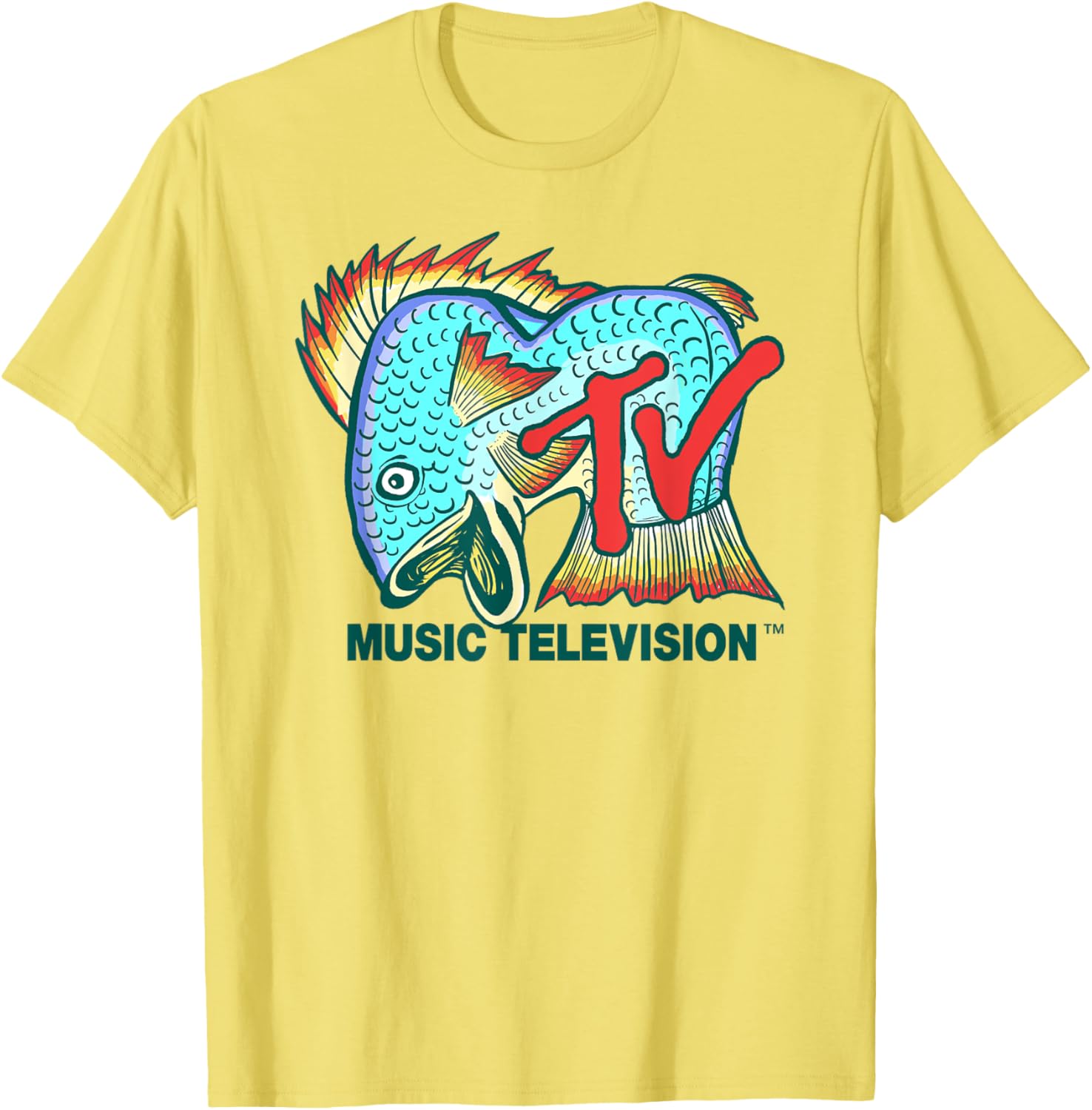 Mademark x MTV Colorful Punk Fish T-Shirt for Ocean Lovers - 8