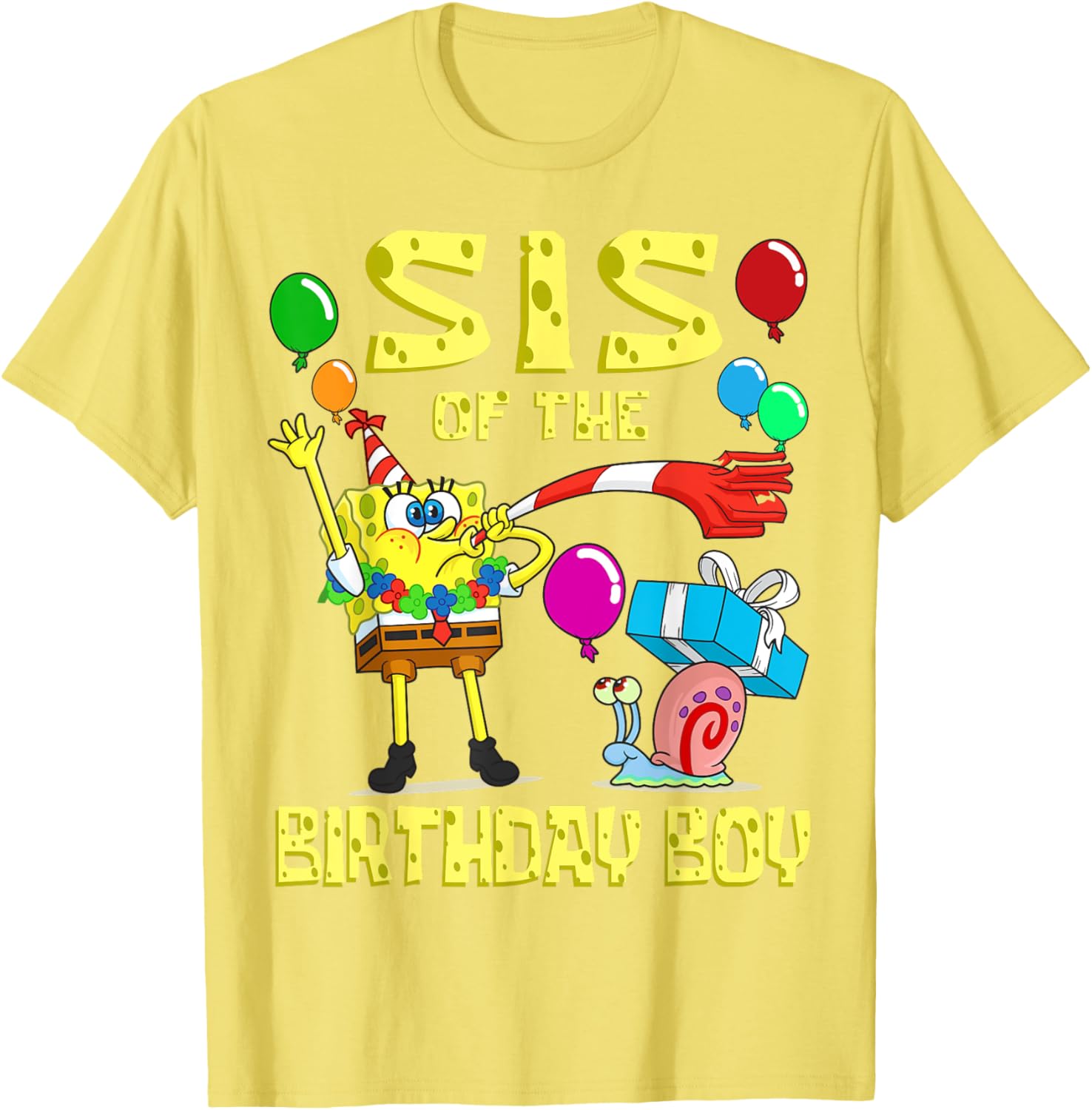 Mademark SpongeBob Sister of the Birthday Boy Party T-Shirt for Kids - 4