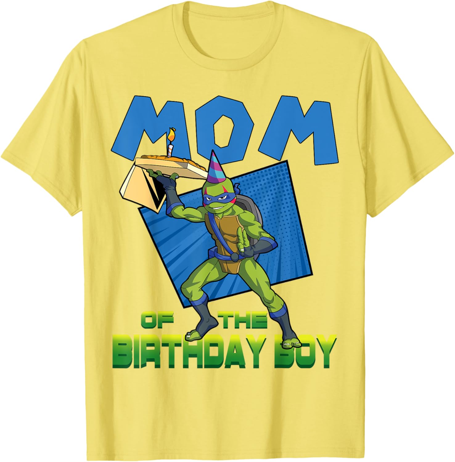 Mademark TMNT Leo Mommy of the Birthday Boy Pizza Party T-Shirt - 5
