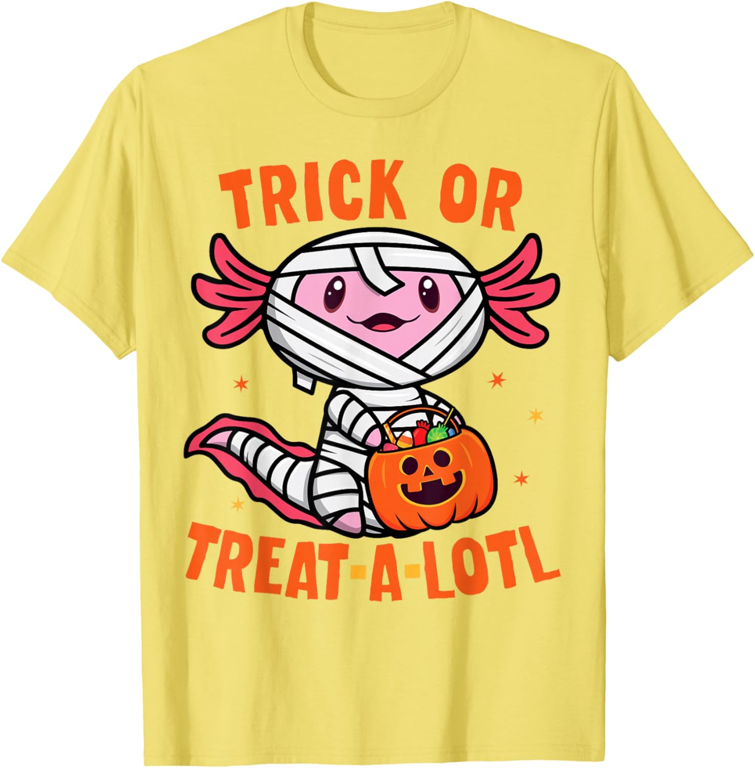 Trick or Treat Axolotl Halloween Costume T-Shirt for Toddlers and Kids - 2