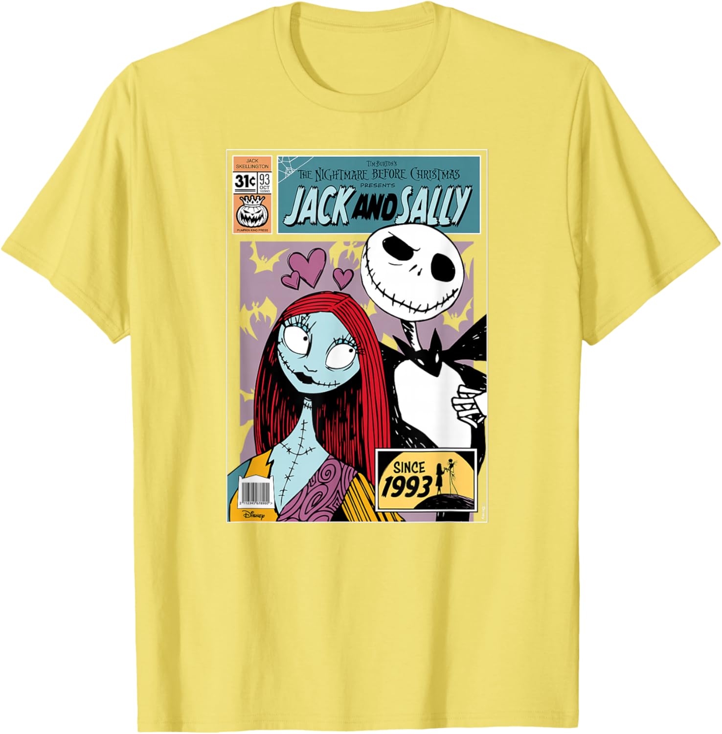 Jack and Sally Nightmare Before Christmas T-Shirt for Fans and Collectors - 7