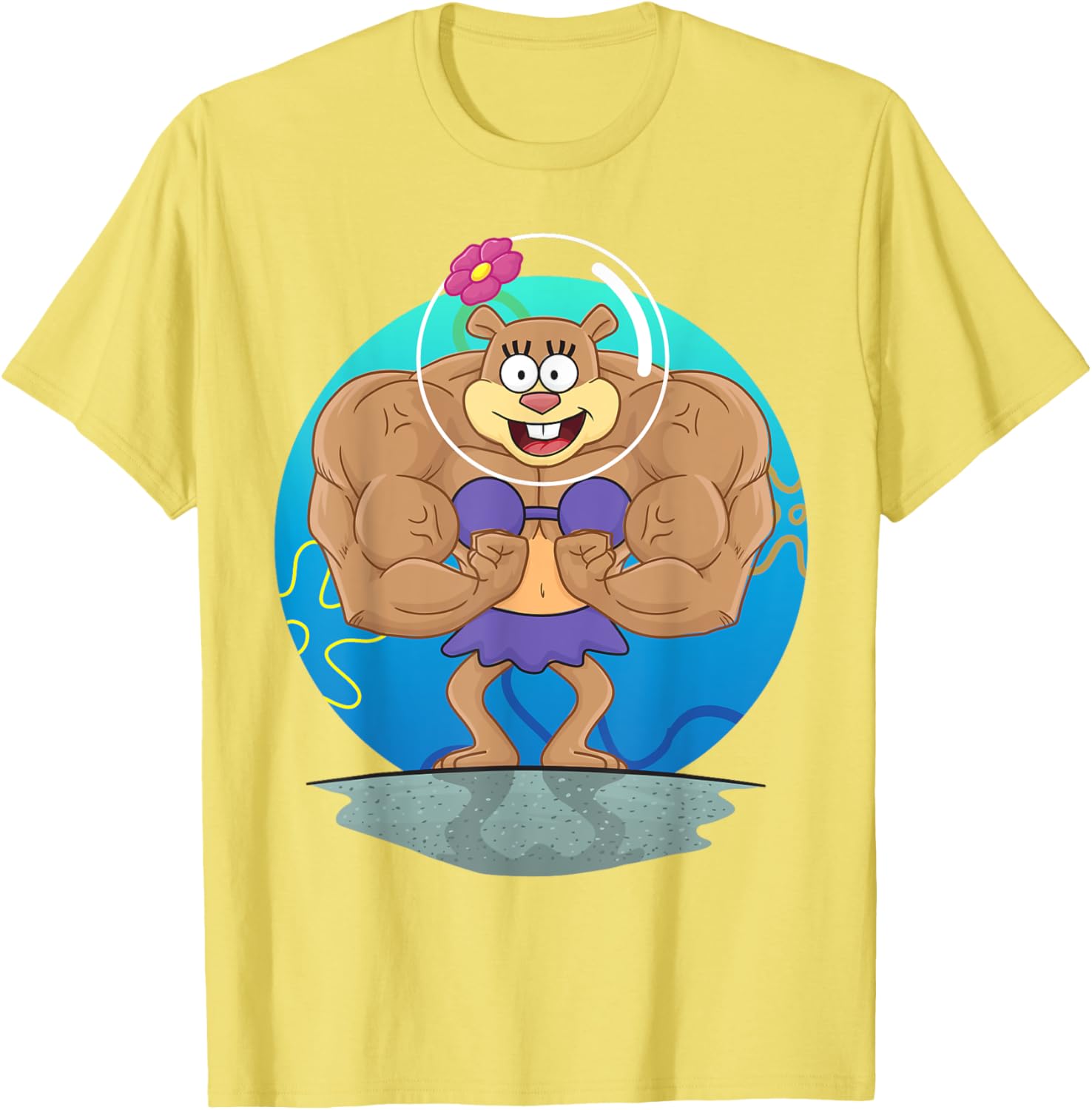 Mademark SpongeBob SquarePants Sandy Cheeks Muscle T-Shirt for Fans - 7