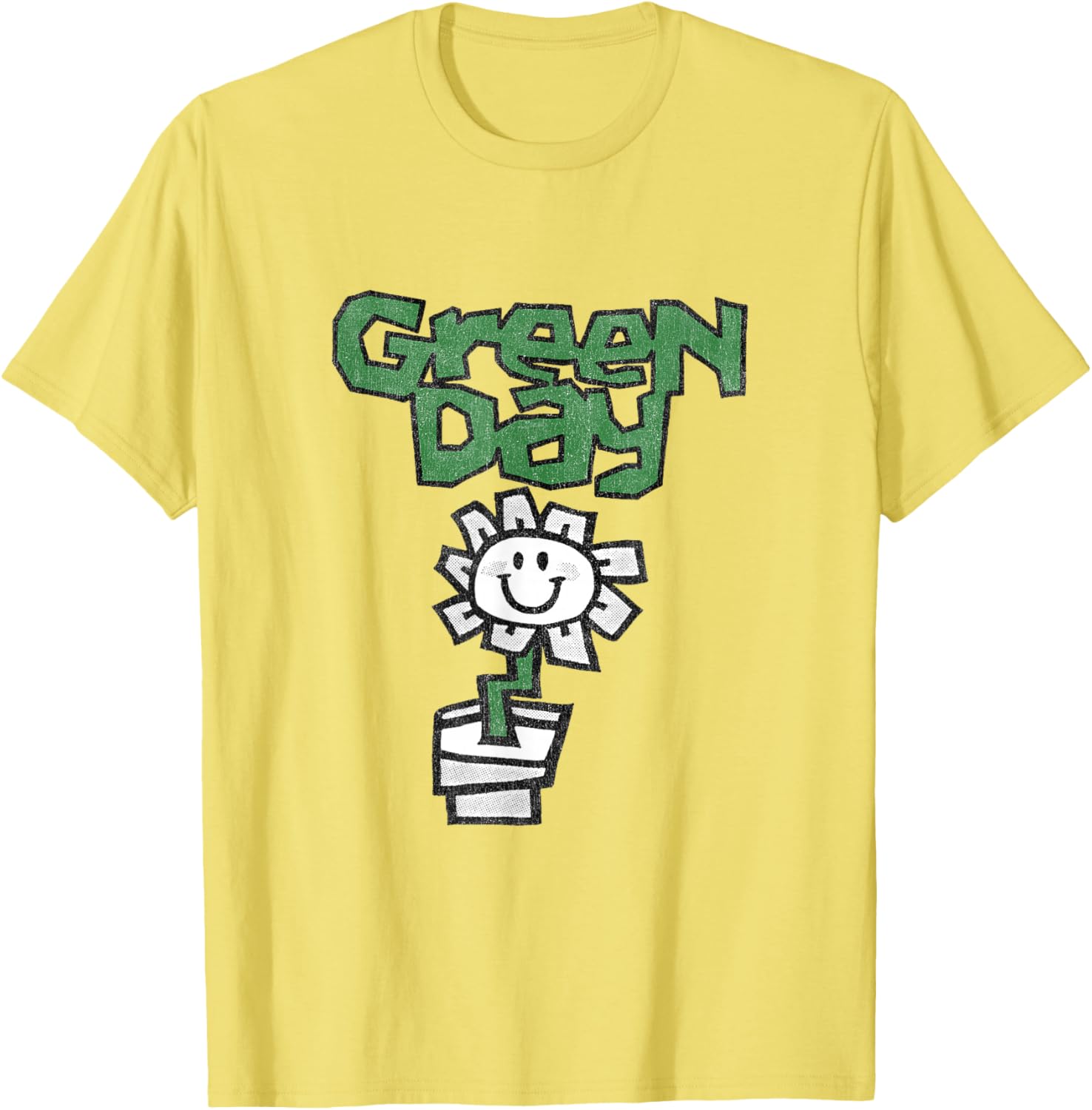 Green Day Flower Pot T-Shirt for Fans of Music and Nature Style - 4