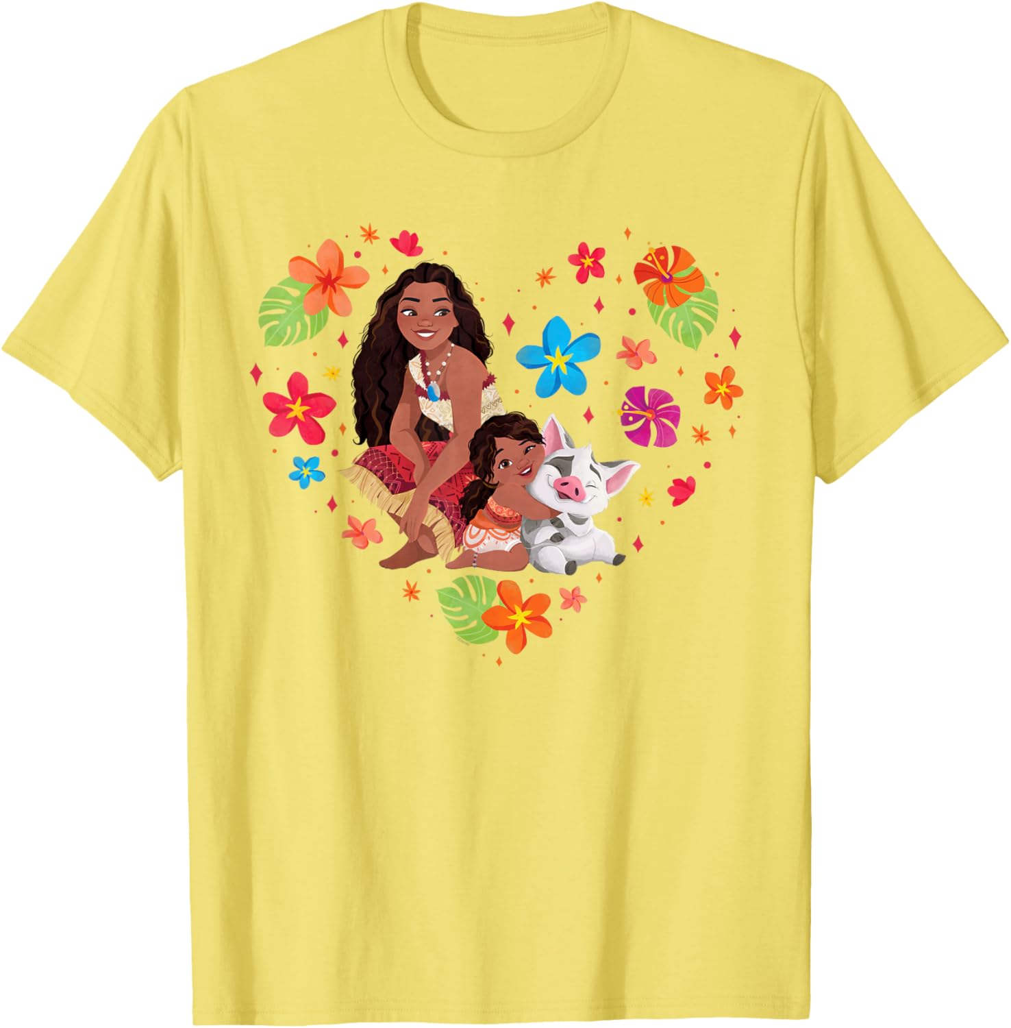 Disney Moana Tropical Heart Sisters T-Shirt with Moana Simea and Pua - 11
