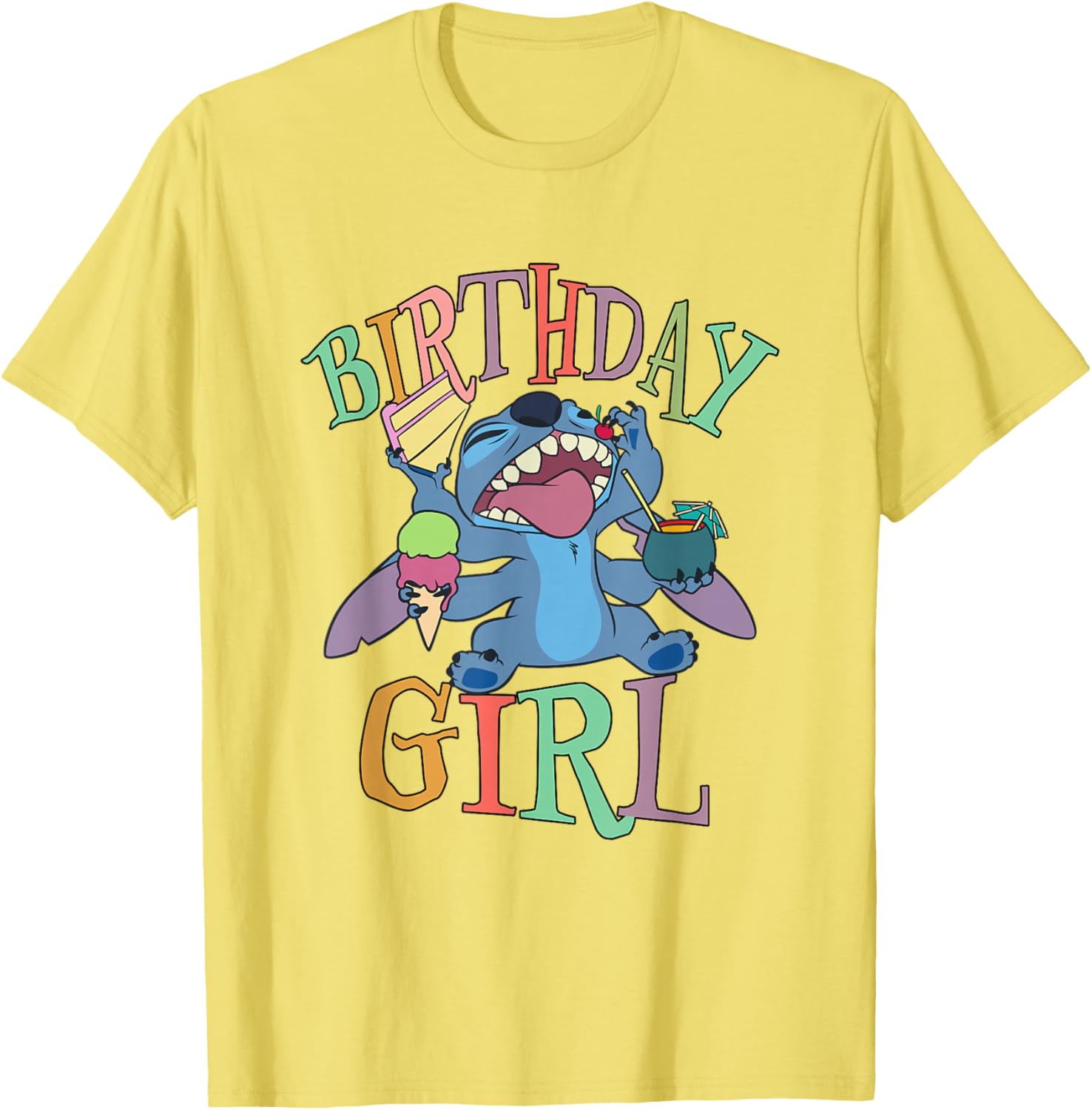 Disney Lilo & Stitch Birthday Girl Retro Stitch T-Shirt for Fun Celebrations - 8