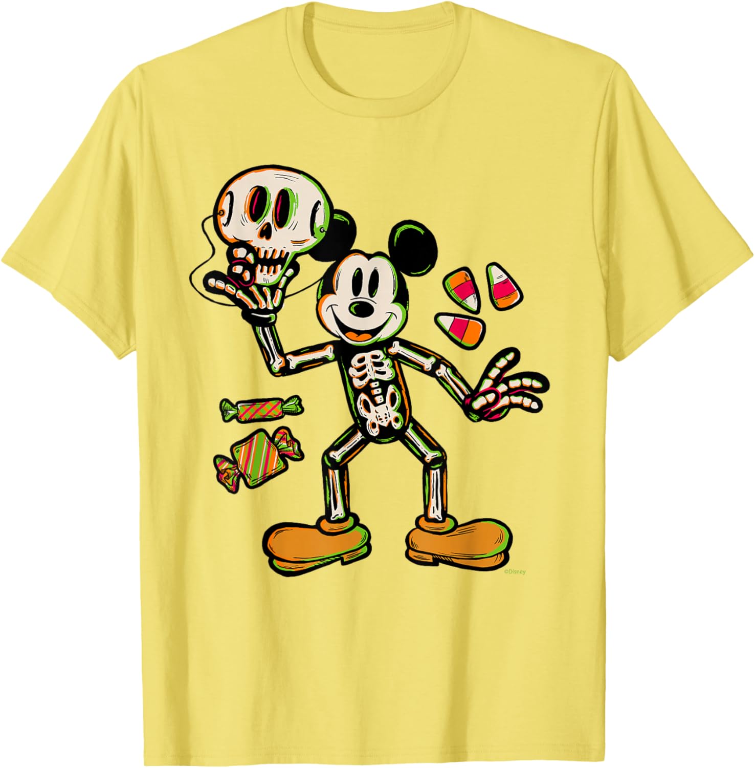 Mickey Mouse Halloween Trick or Treat Skeleton Costume T-Shirt for Kids - 11