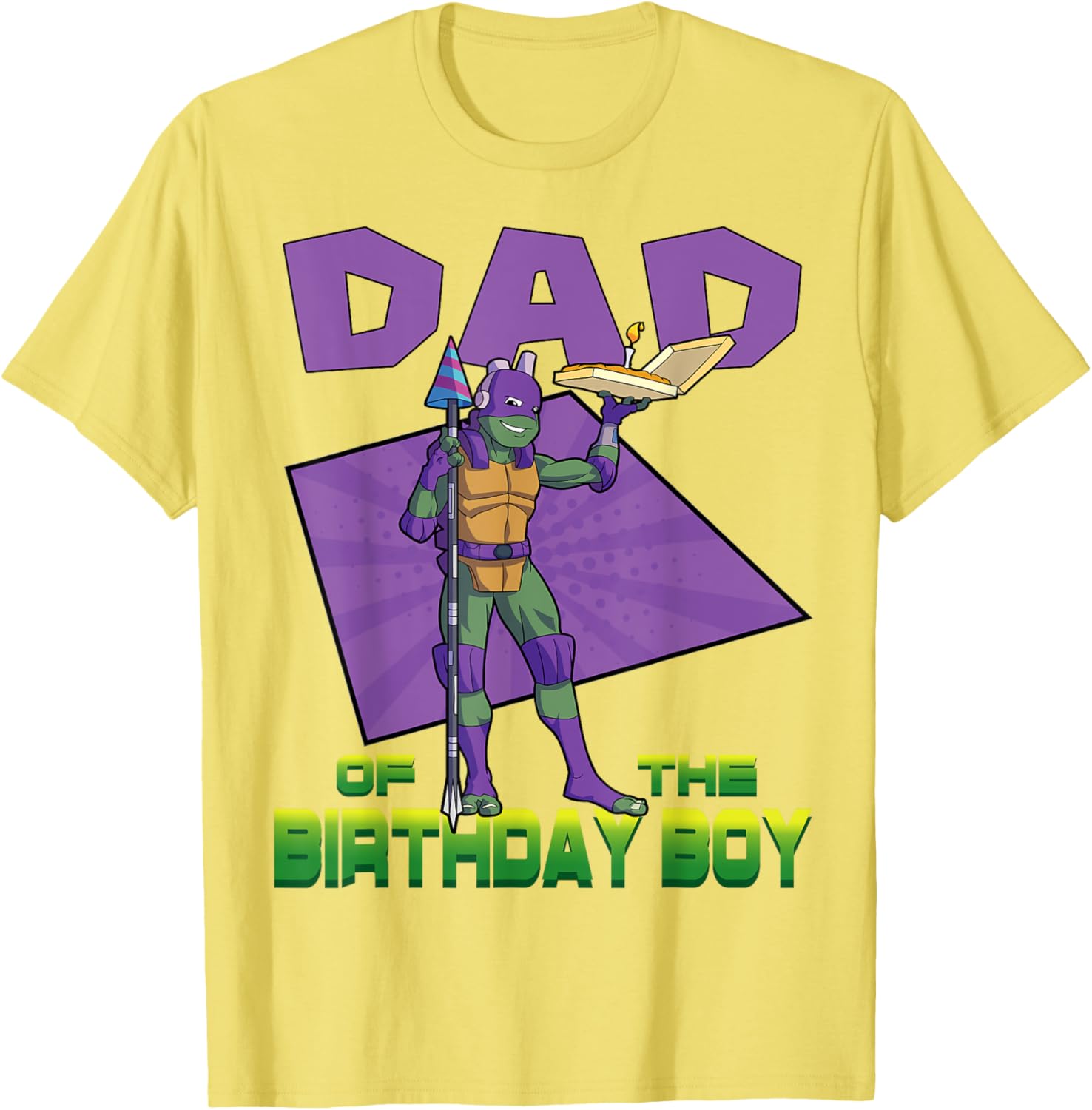 Mademark TMNT Donnie Daddy of the Birthday Boy Pizza Party T-Shirt - 18