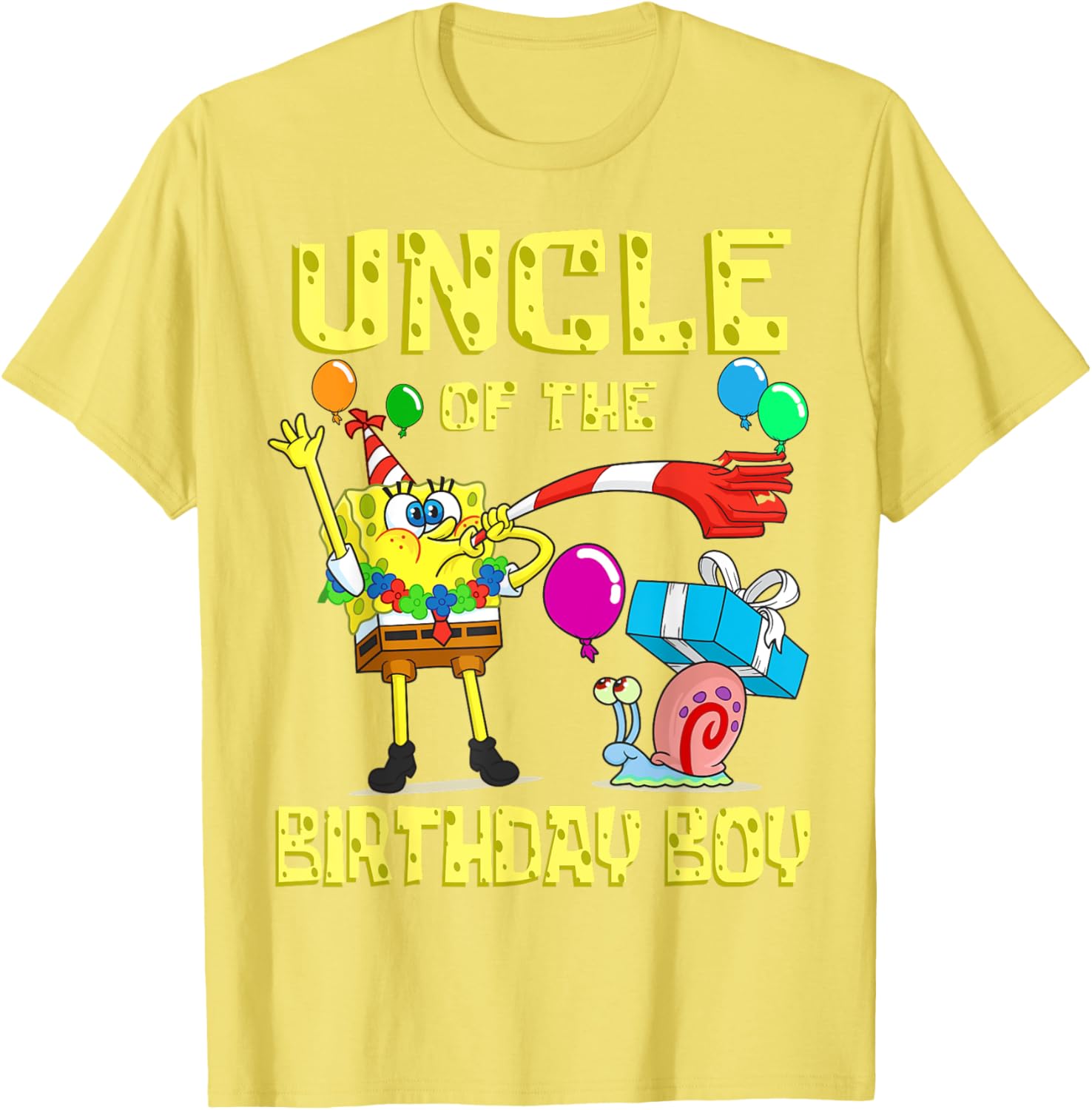 Mademark x SpongeBob SquarePants Birthday Party Uncle T-Shirt for Kids - 10