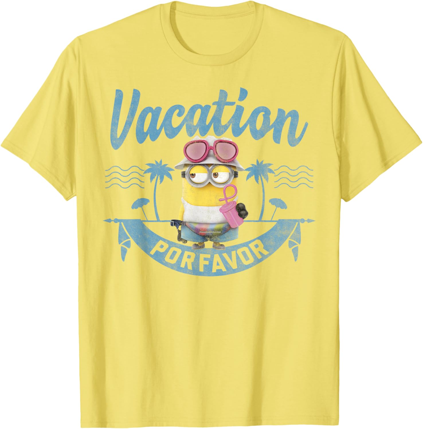 Despicable Me Minions Vacation Por Favor Graphic T-Shirt for Fun Lovers - 1