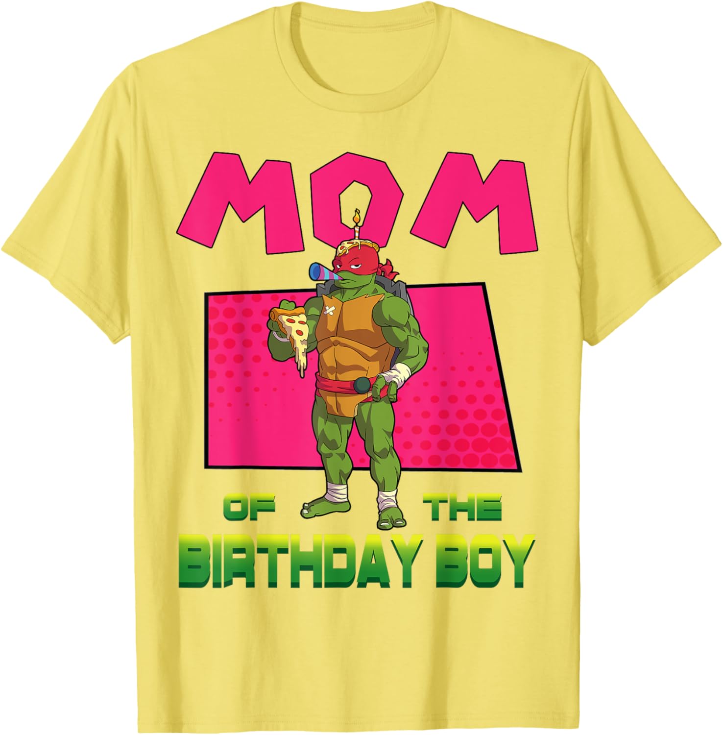 Mademark TMNT Raph Birthday Boy Pizza Party T-Shirt for Kids - 14