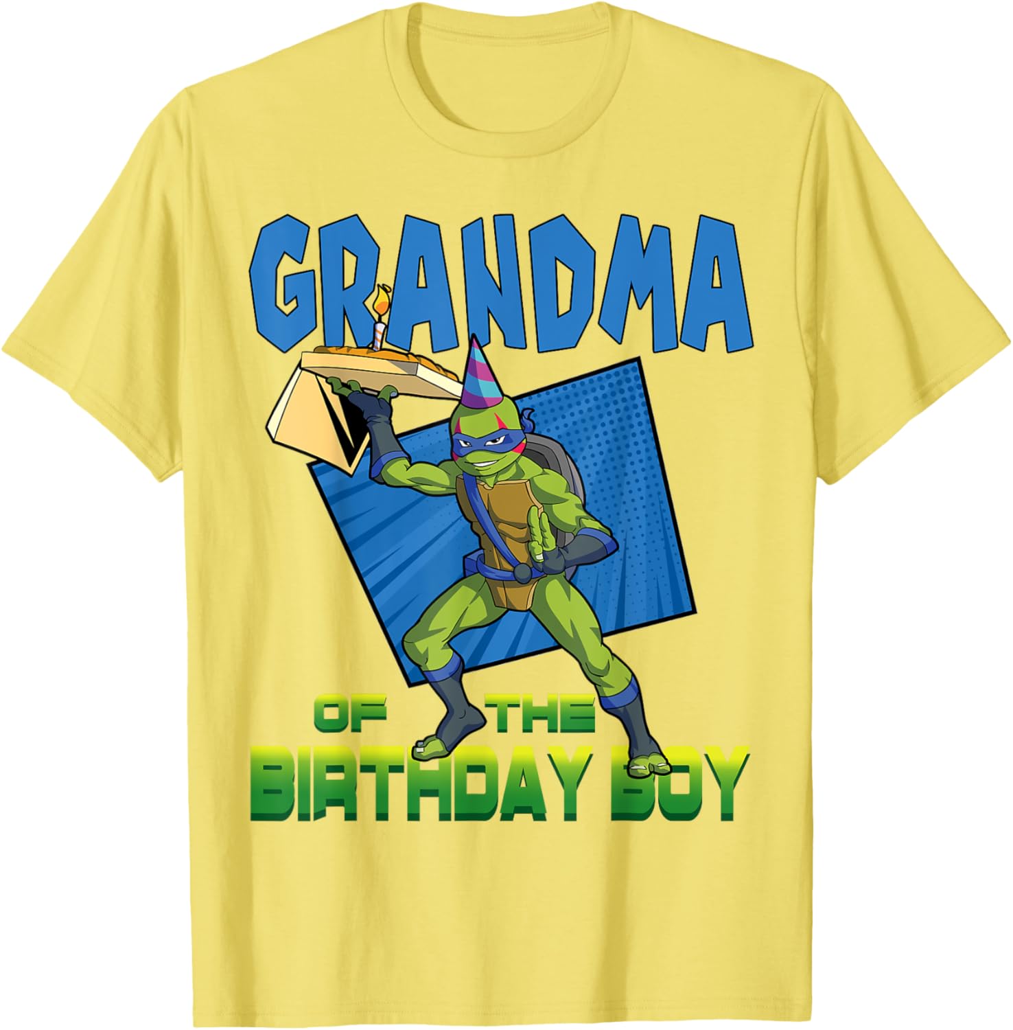 Mademark TMNT Leo Grandma Birthday Pizza Party T-Shirt for Kids - 18
