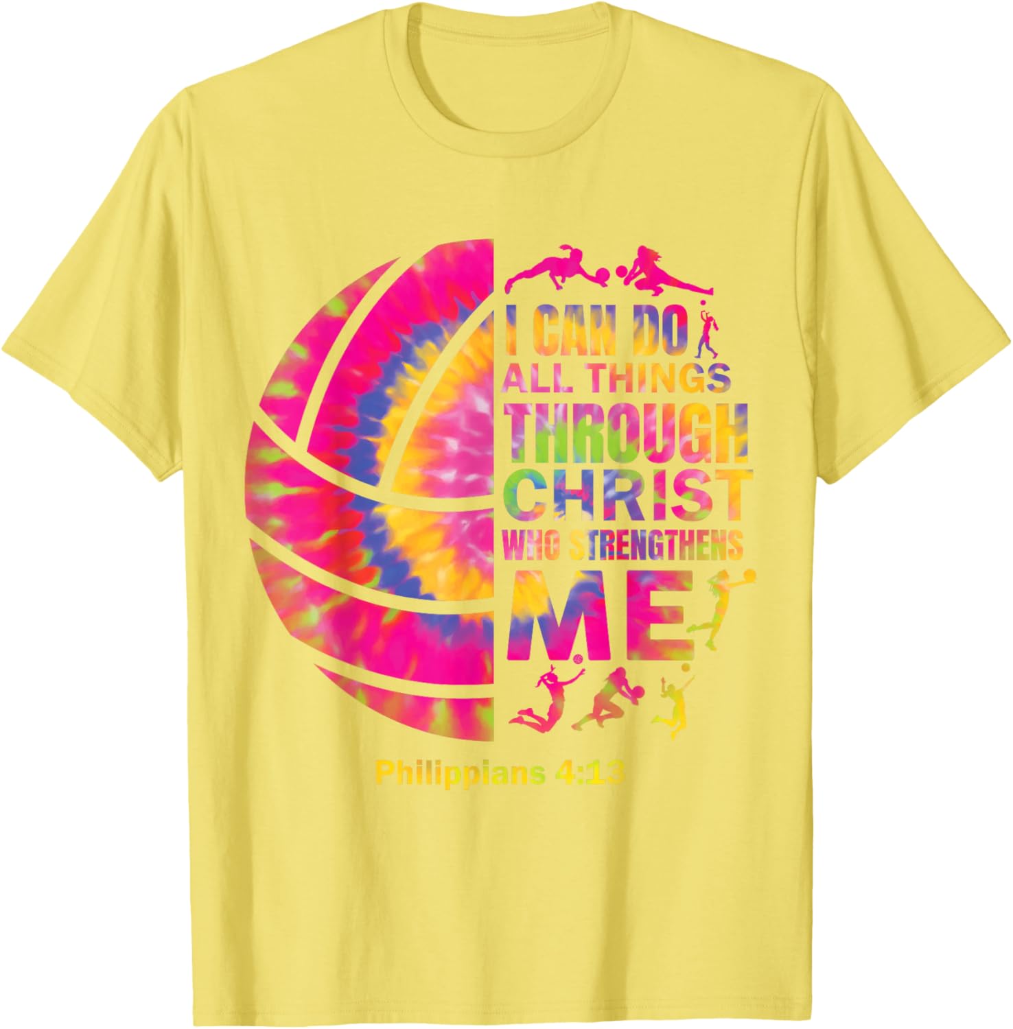 Christian Tie Dye Volleyball T-Shirt for Teen Girls and Women - 21