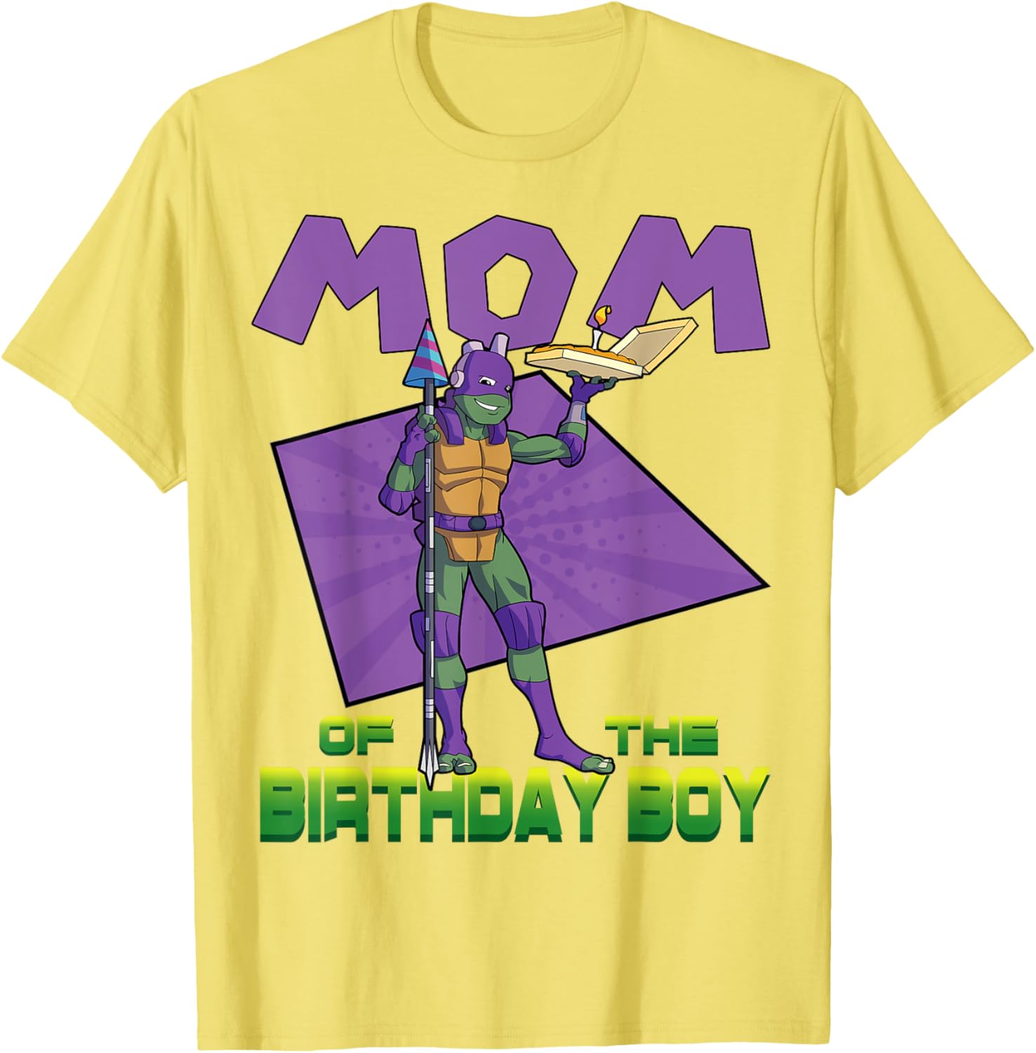 Donnie Mommy of the Birthday Boy Pizza Party T-Shirt for TMNT Fans - 16