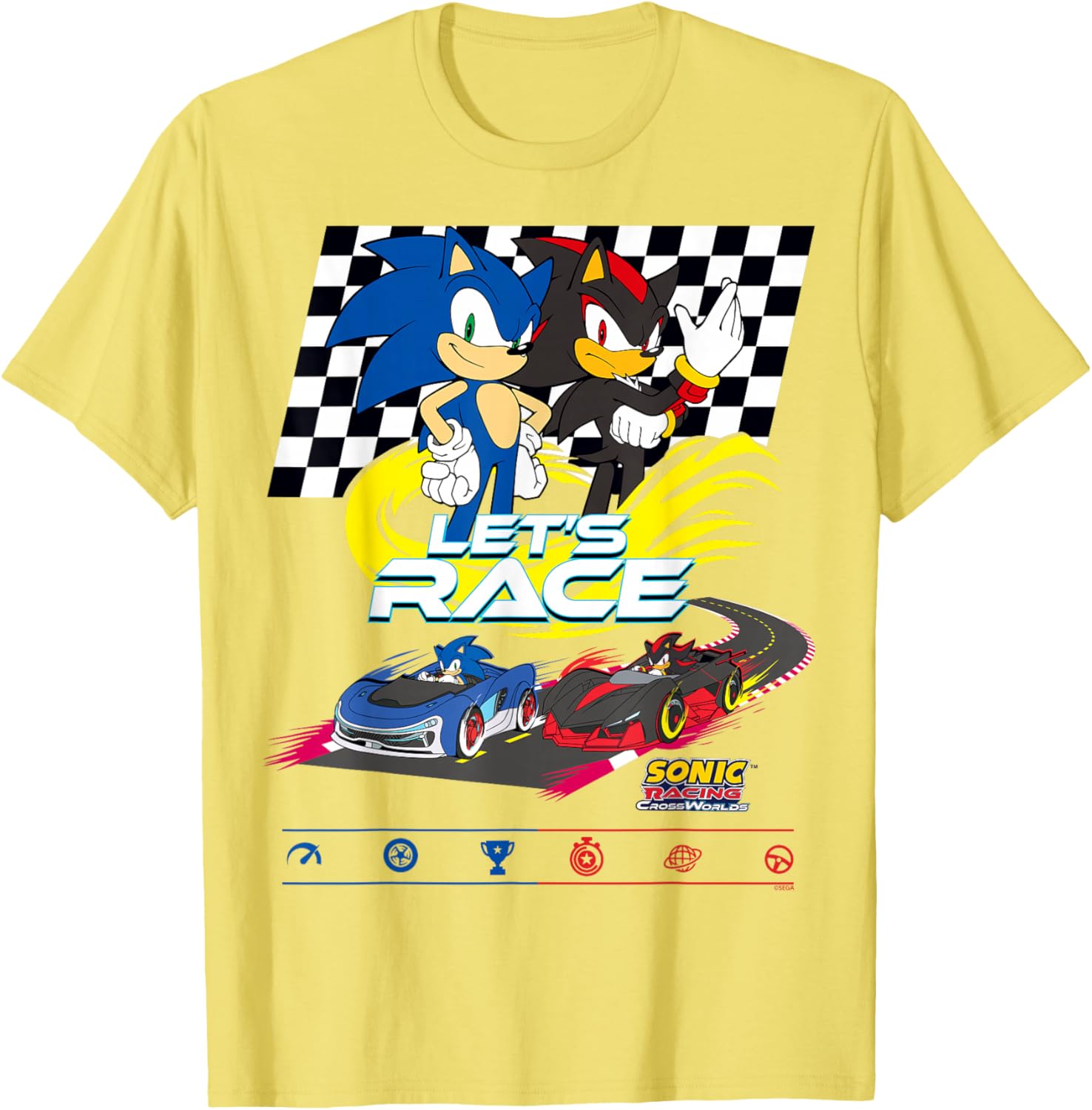 Sonic Racing CrossWorlds T-Shirt Sonic vs Shadow Race Day Apparel - 8