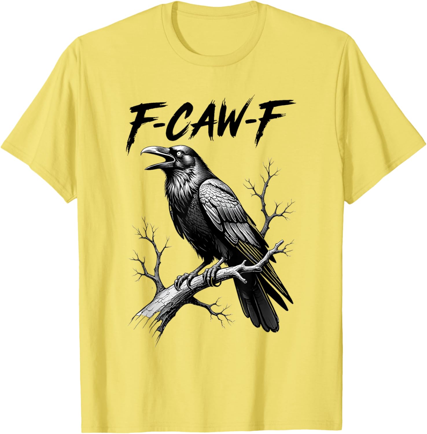 Funny Black Crow Lover T-Shirt - Dark Humor Black Bird Design - 7