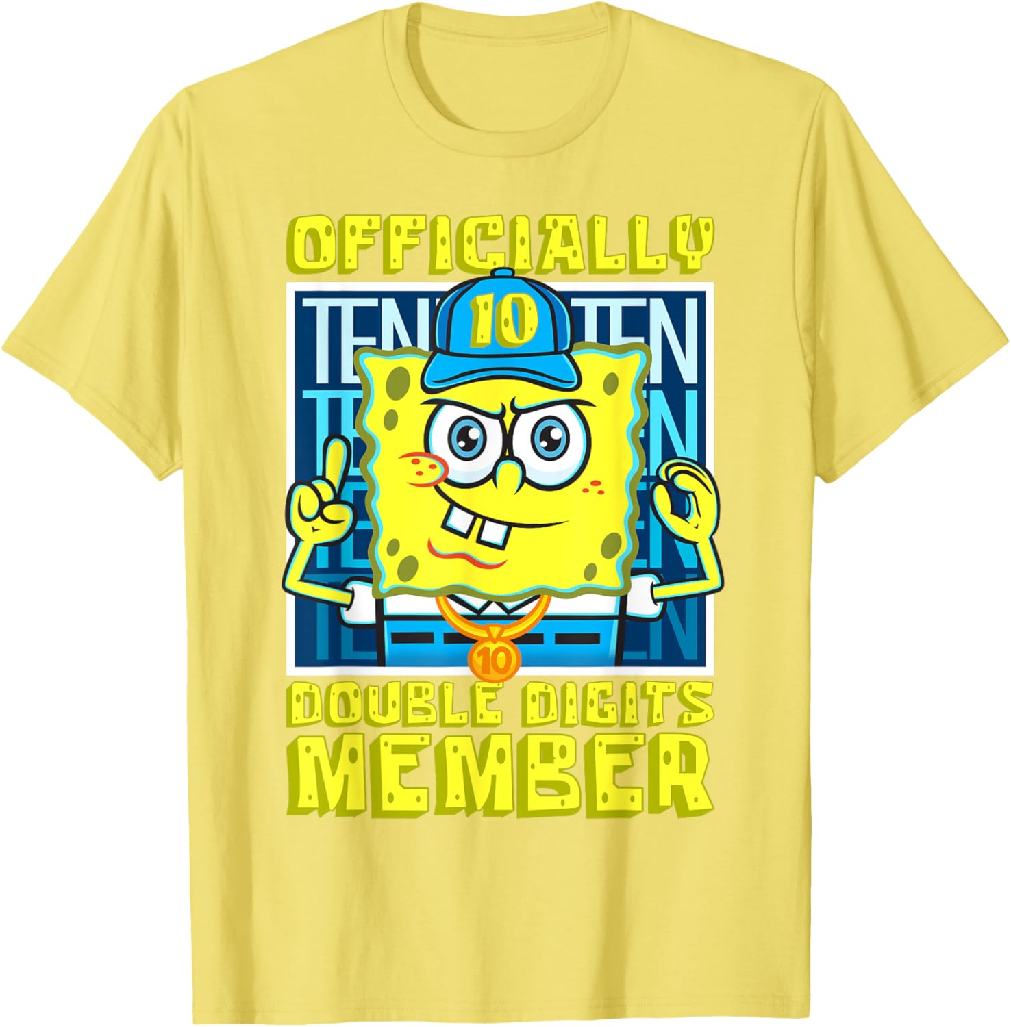 Mademark SpongeBob SquarePants Boys 10th Birthday T-Shirt Fun Style - 6