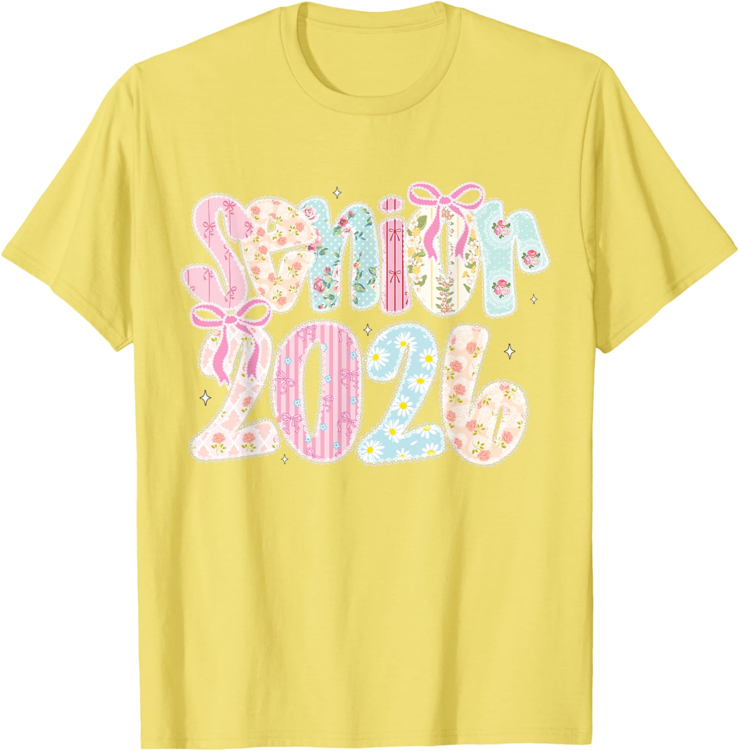 Coquette Lace Floral Pastel Graduation T-Shirt for Senior 2026 - 29